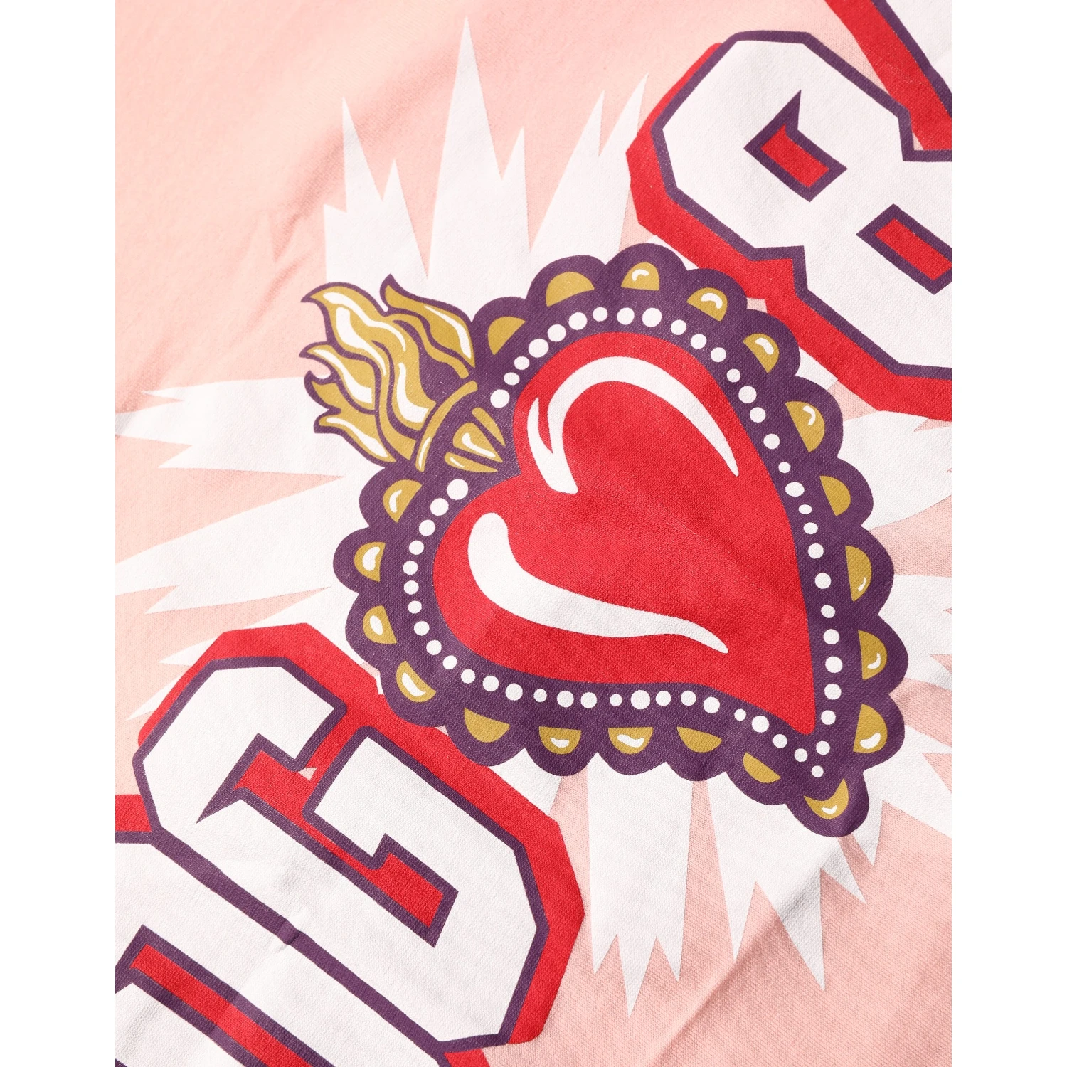 Pink Graphic Print Cotton Crew Neck T-shirt
