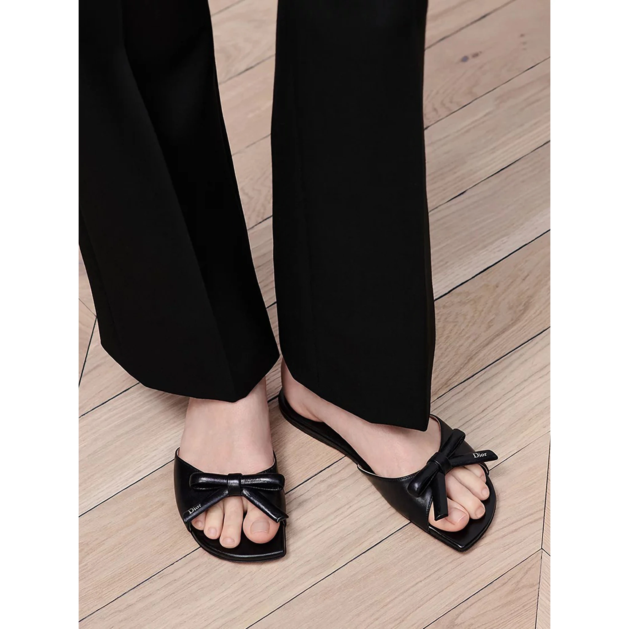 CHRISTIAN DIOR BOW slippers