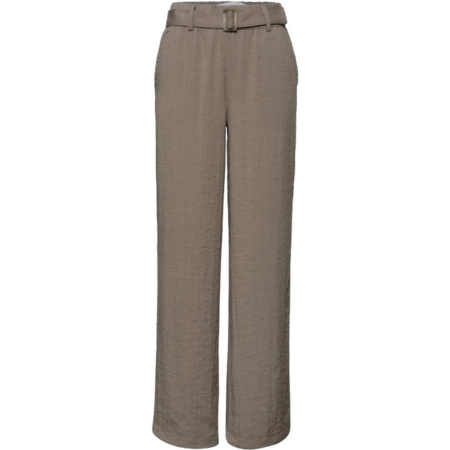 Beige Viscose Casual Pants