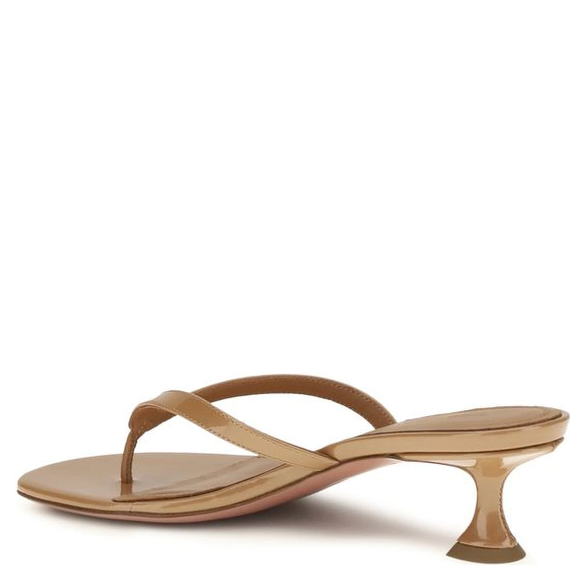 Beige Calf Leather Bos Taurus Flat Sandals