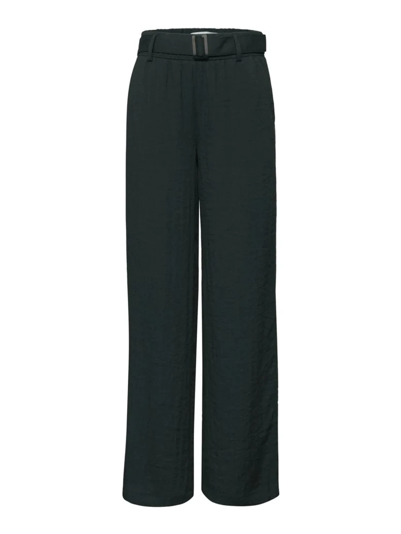 Black Viscose Casual Pants