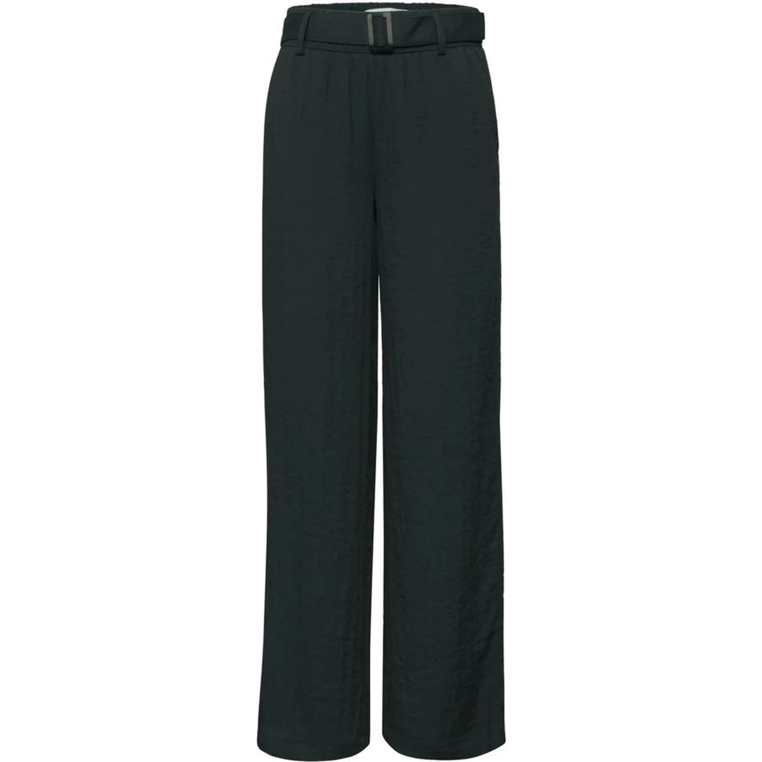 Black Viscose Casual Pants