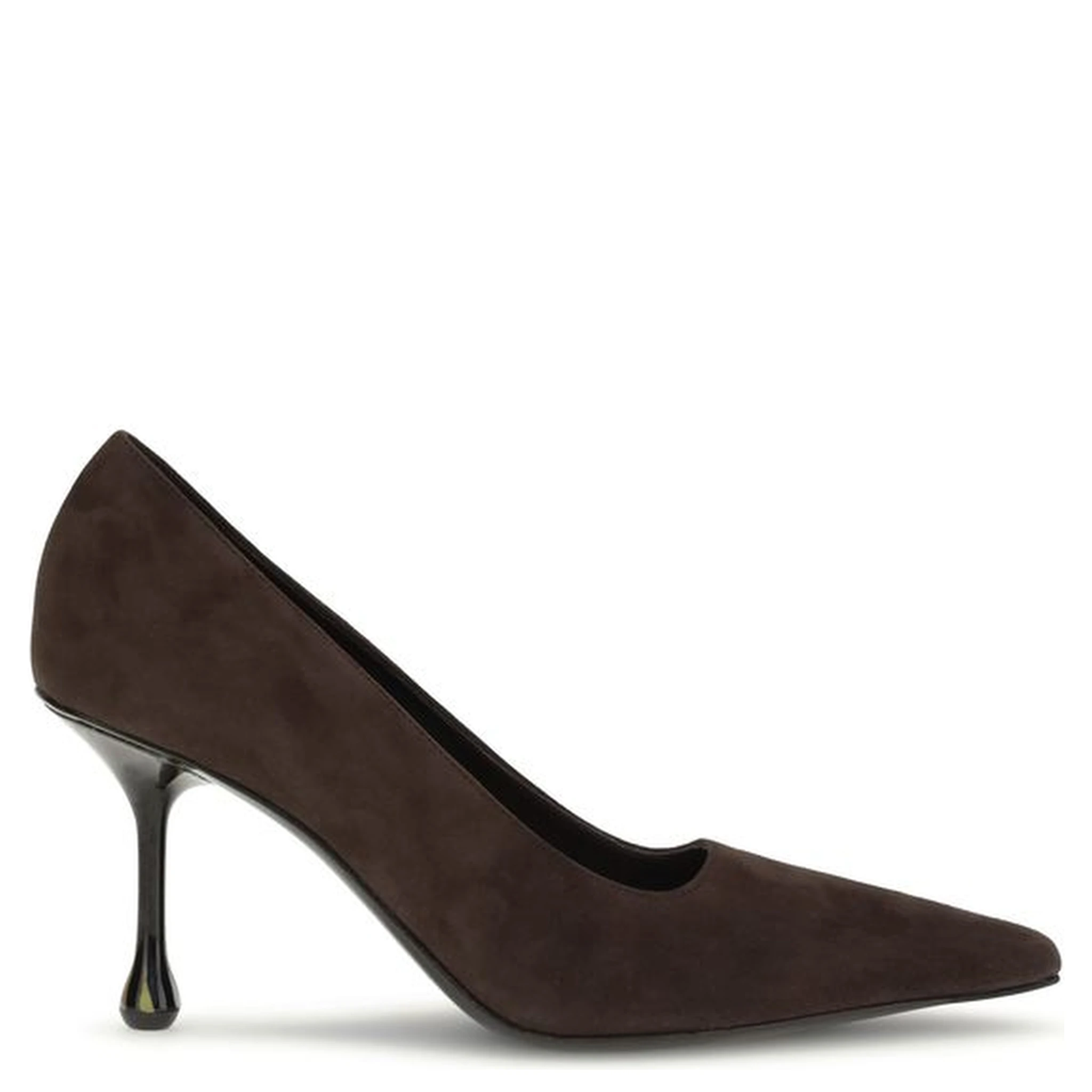 Brown Goatskin High Heel Pumps