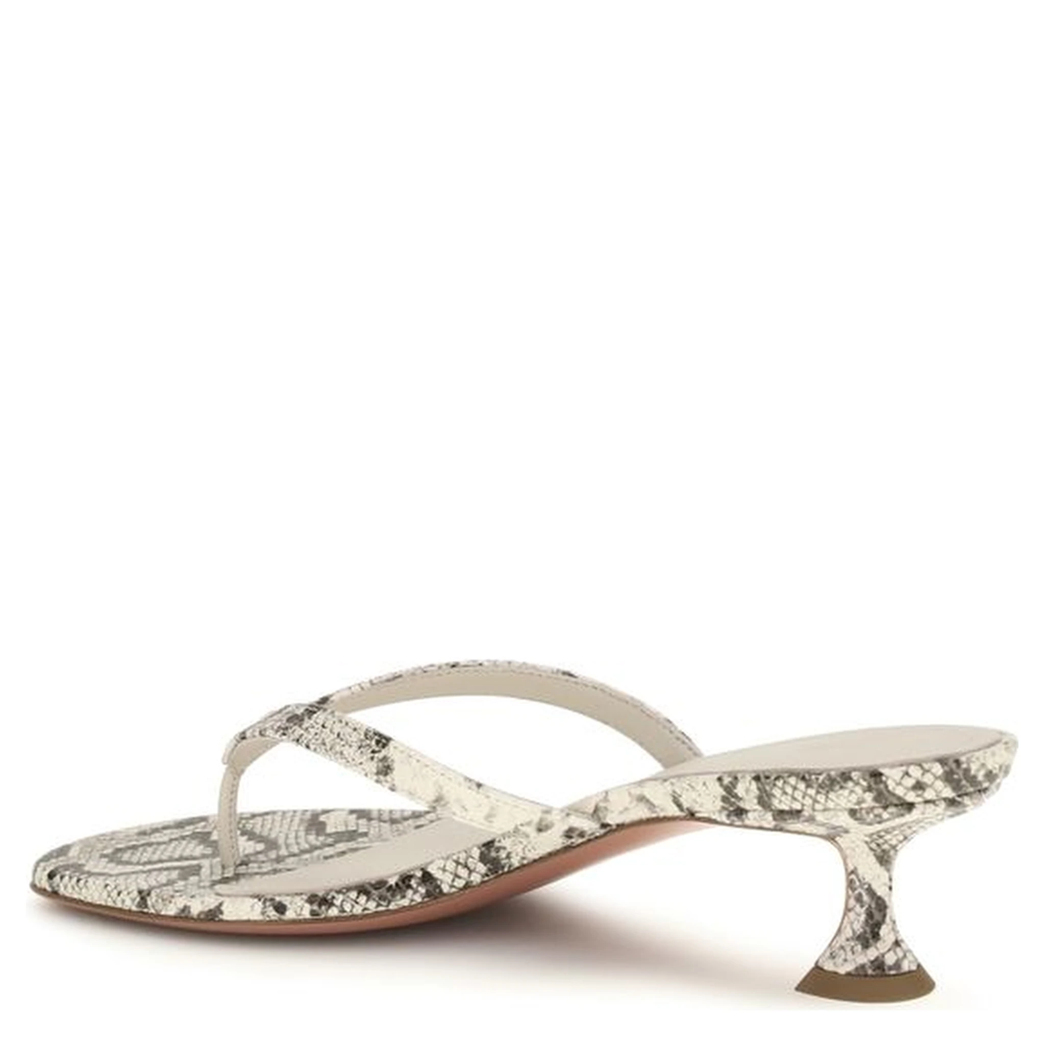 Gray Calf Leather Bos Taurus Flat Sandals