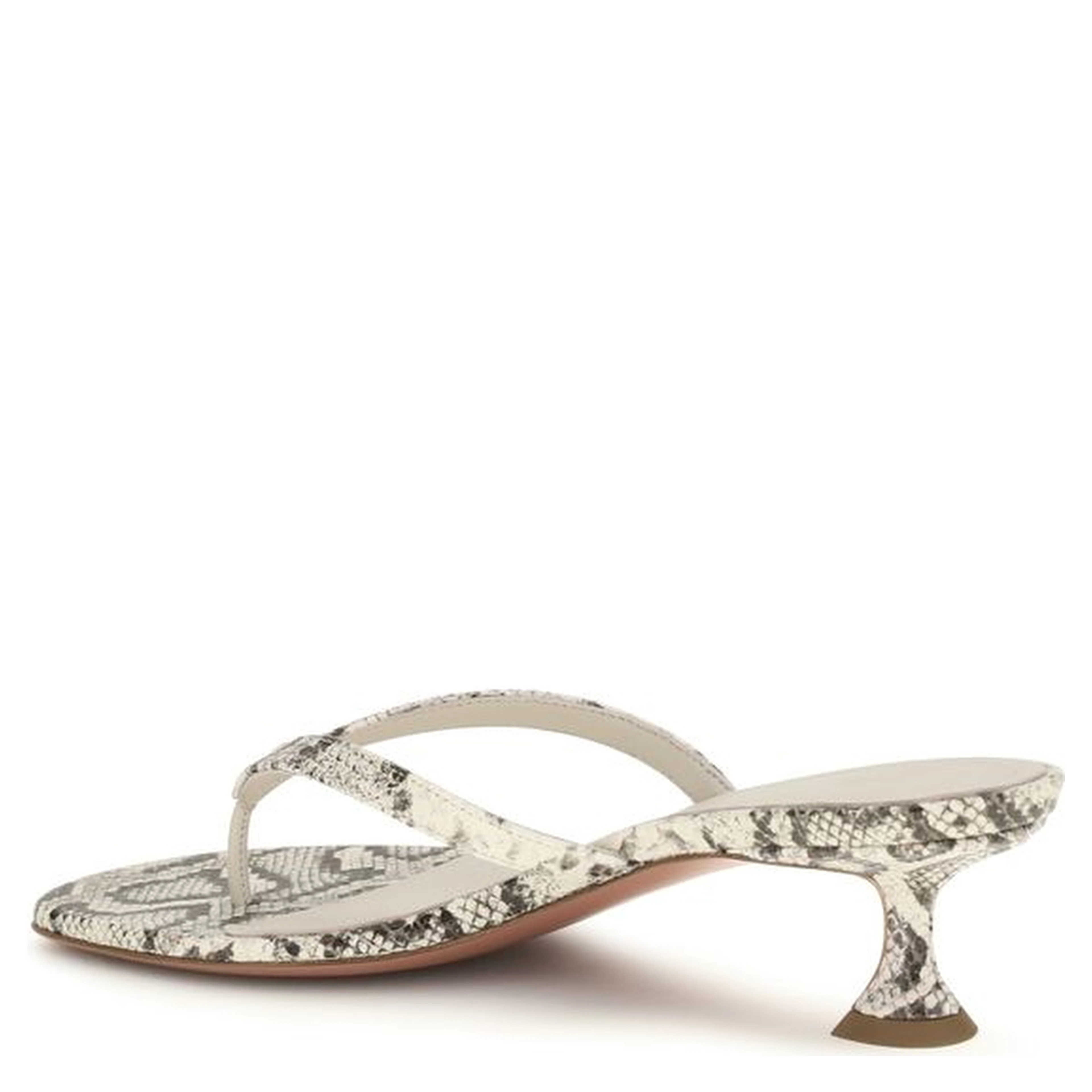 Gray Calf Leather Bos Taurus Flat Sandals