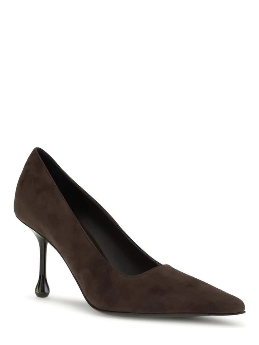 Brown Goatskin High Heel Pumps