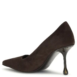 Brown Goatskin High Heel Pumps