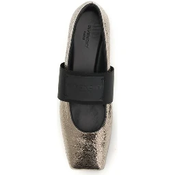 Gold Calf Leather Bos Taurus Ballet Flats