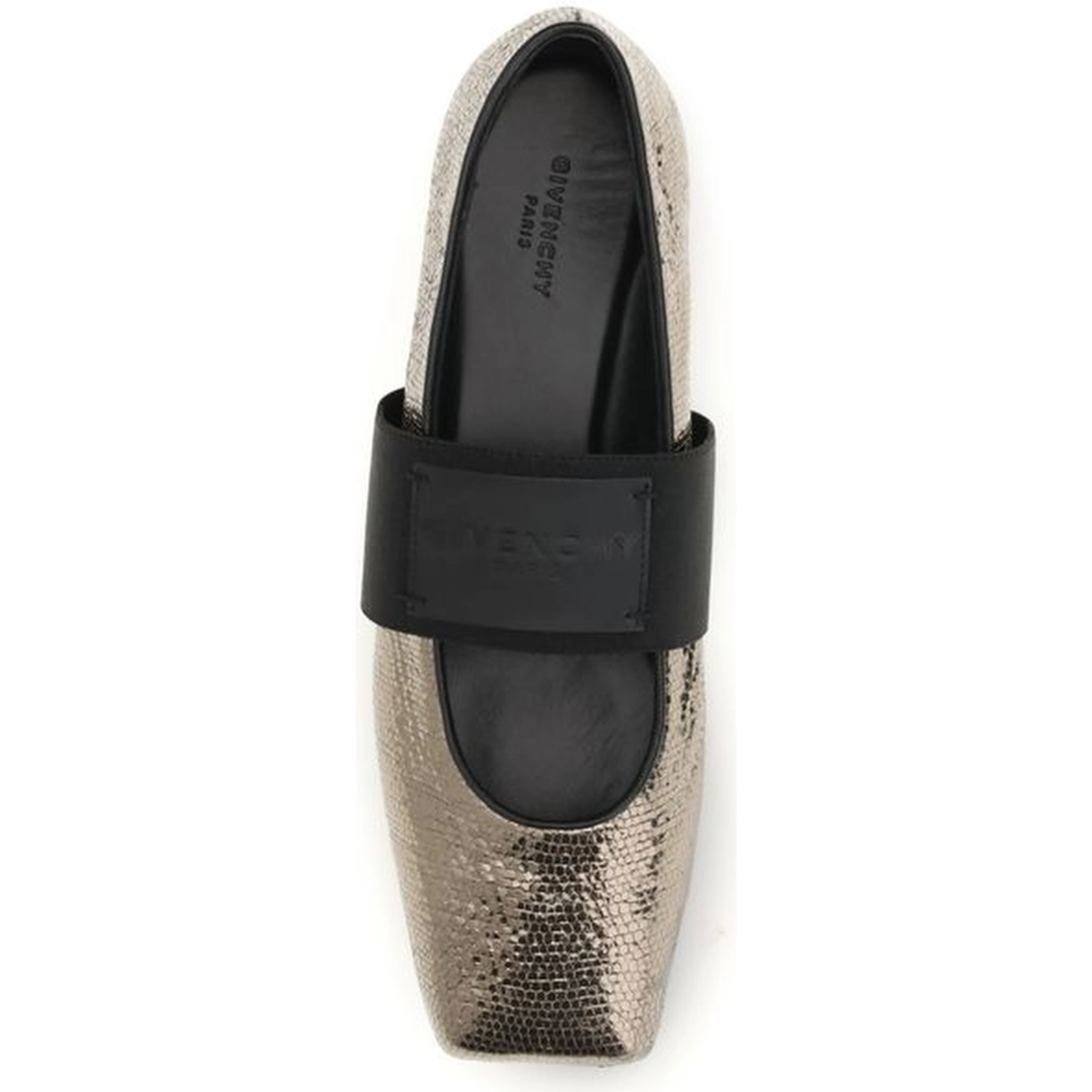 Gold Calf Leather Bos Taurus Ballet Flats