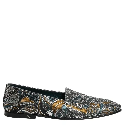 Multicolor Paisley Brocade Men Loafers Shoes