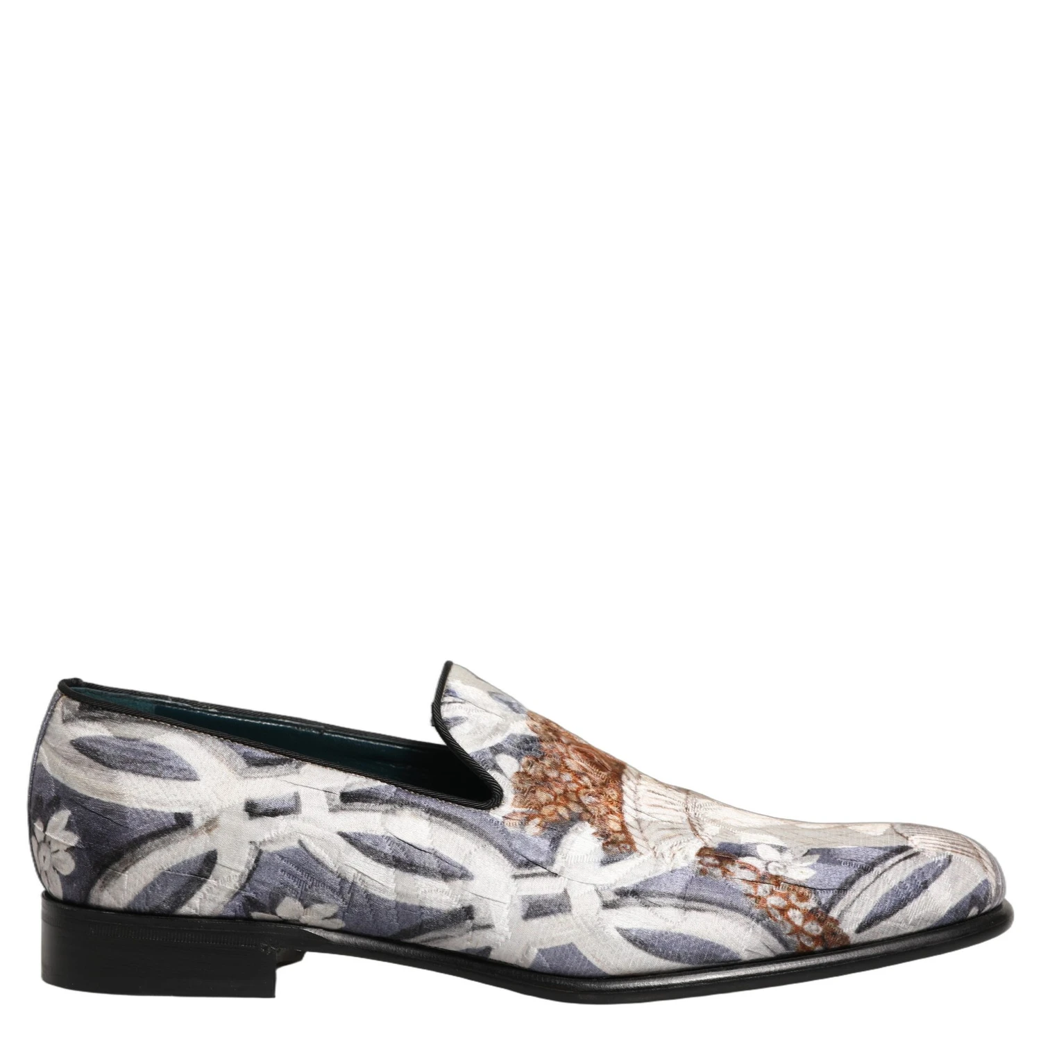 Multicolor Floral Tapestry Embroidery Loafer Shoes