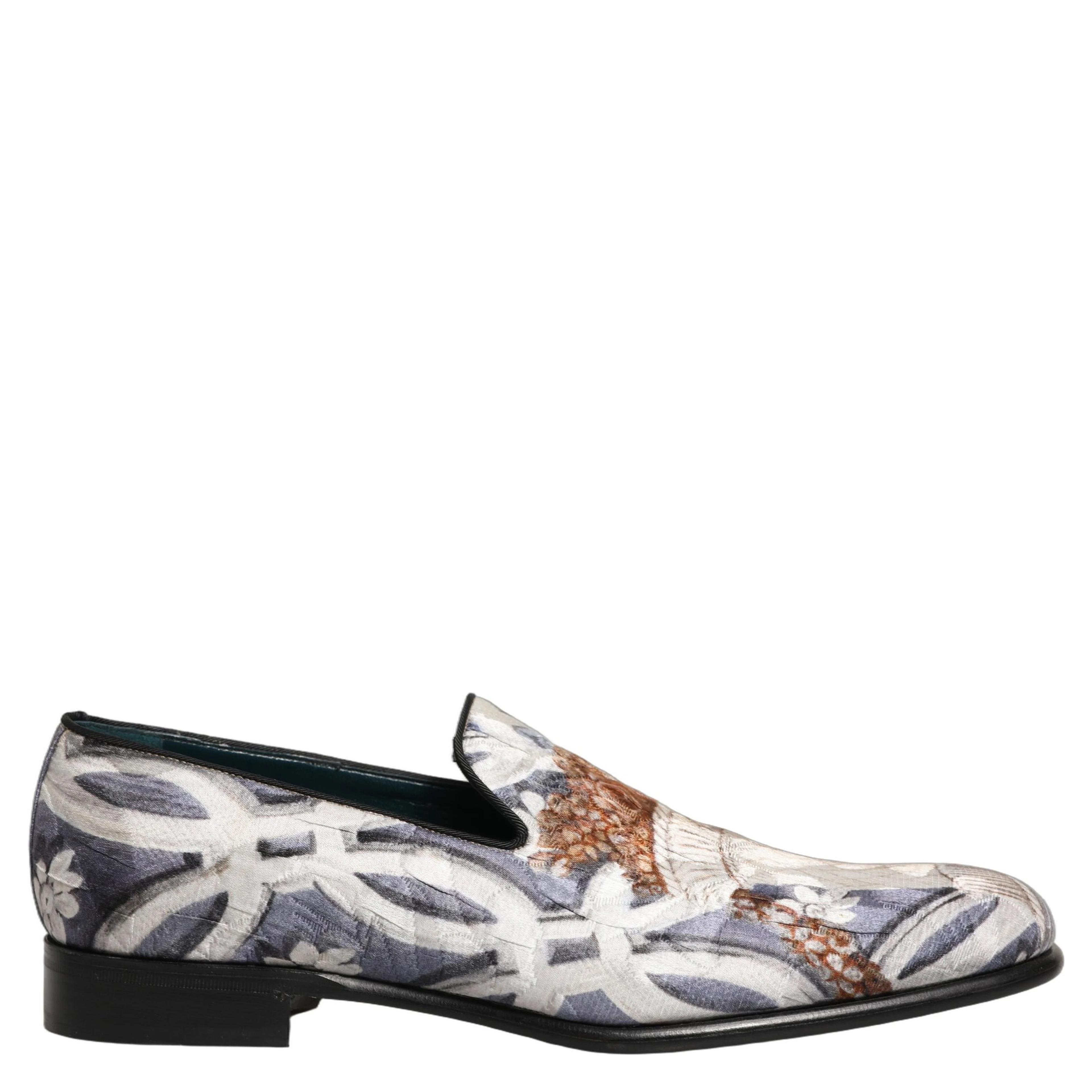 Multicolor Floral Tapestry Embroidery Loafer Shoes