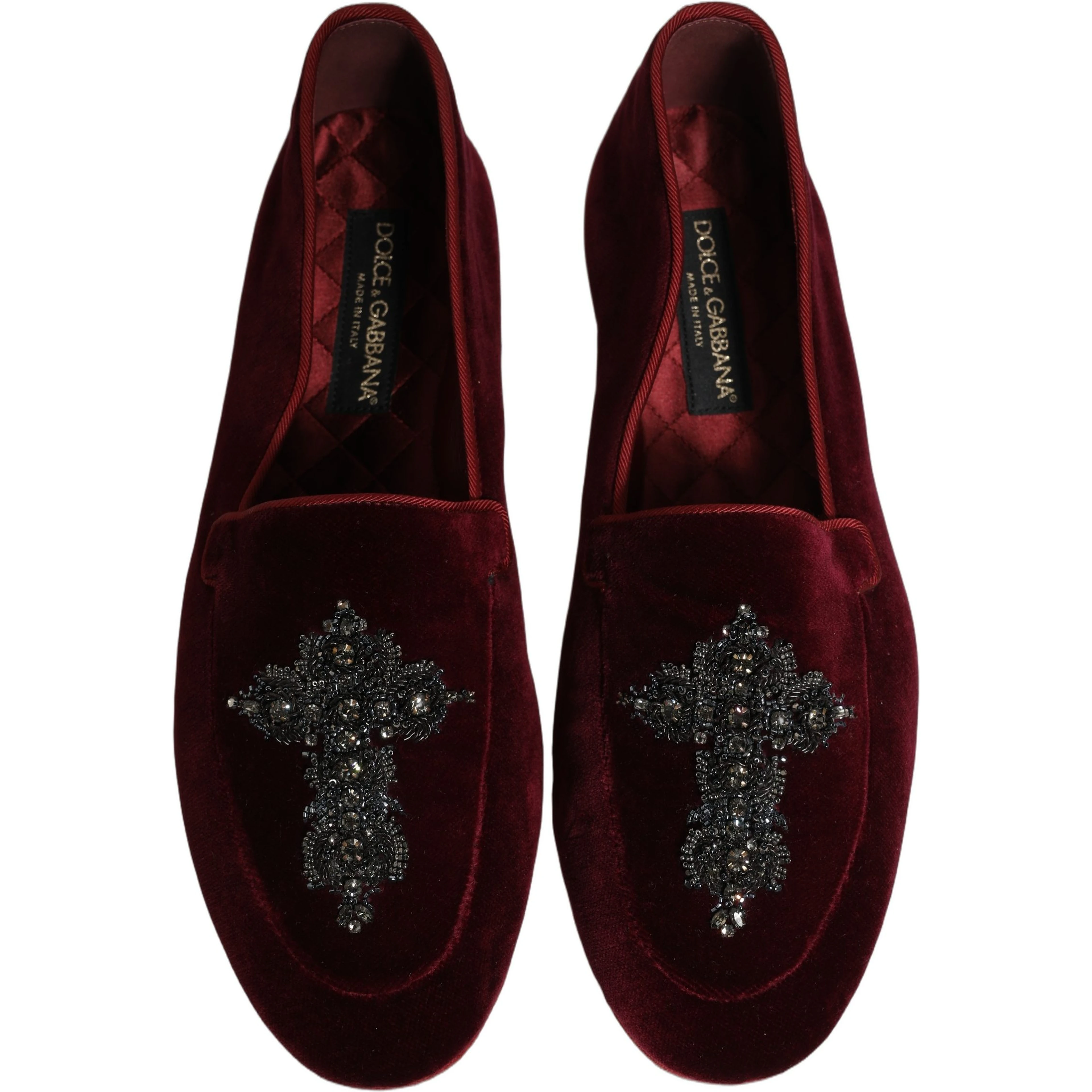 Red Suede Embellished Men Dress Loafers Shoes