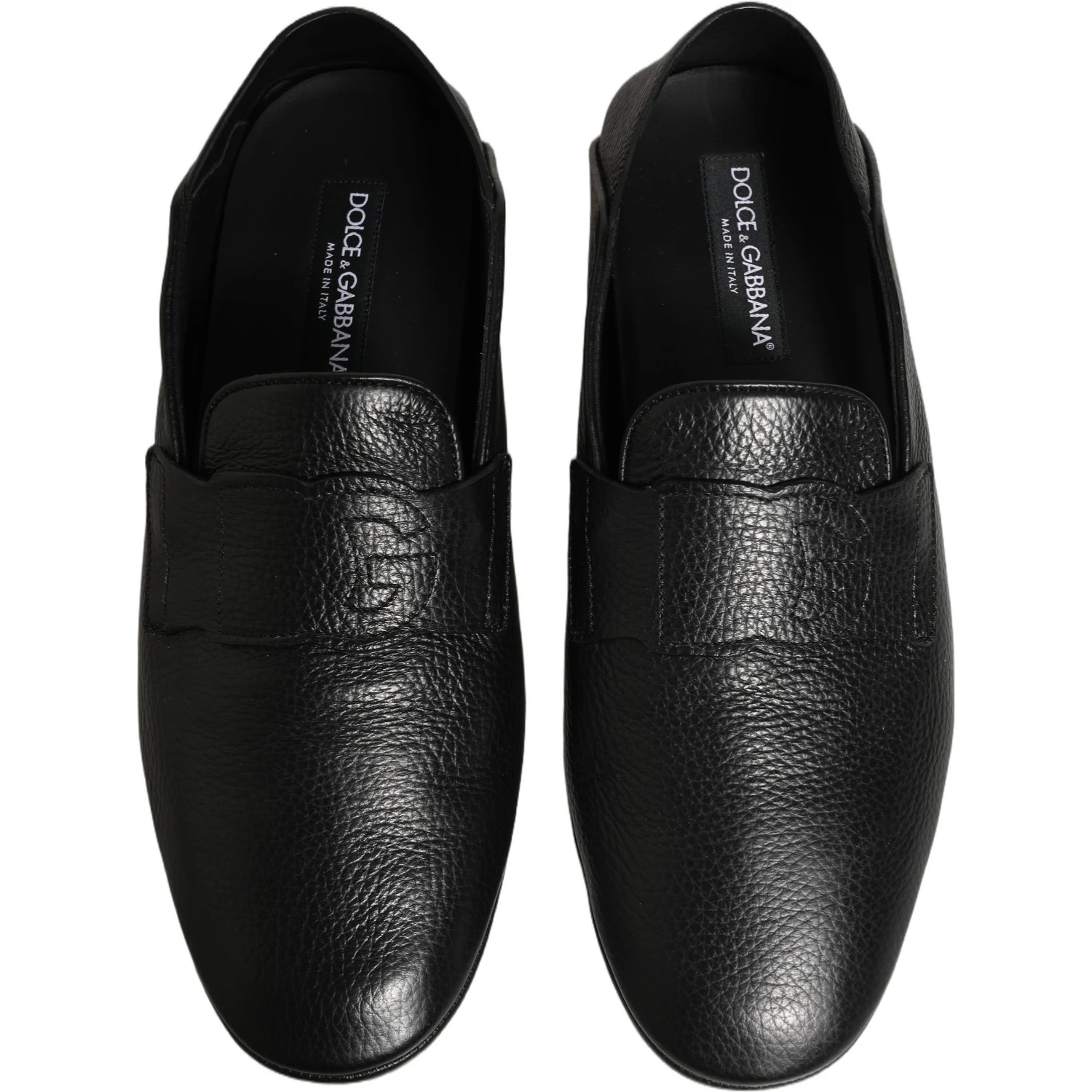 Black Deerskin Leather Driver Loafers Shoes