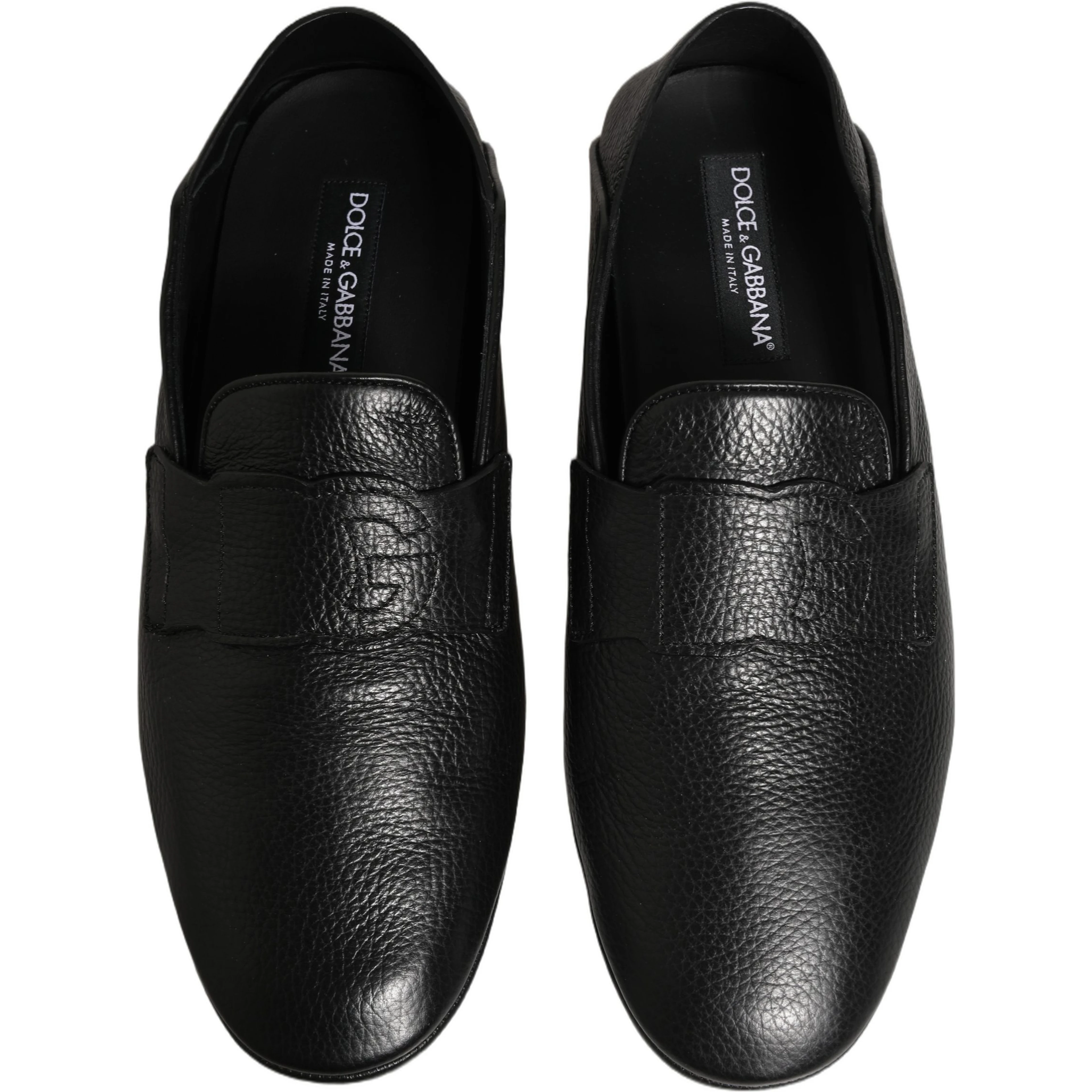 Black Deerskin Leather Driver Loafers Shoes
