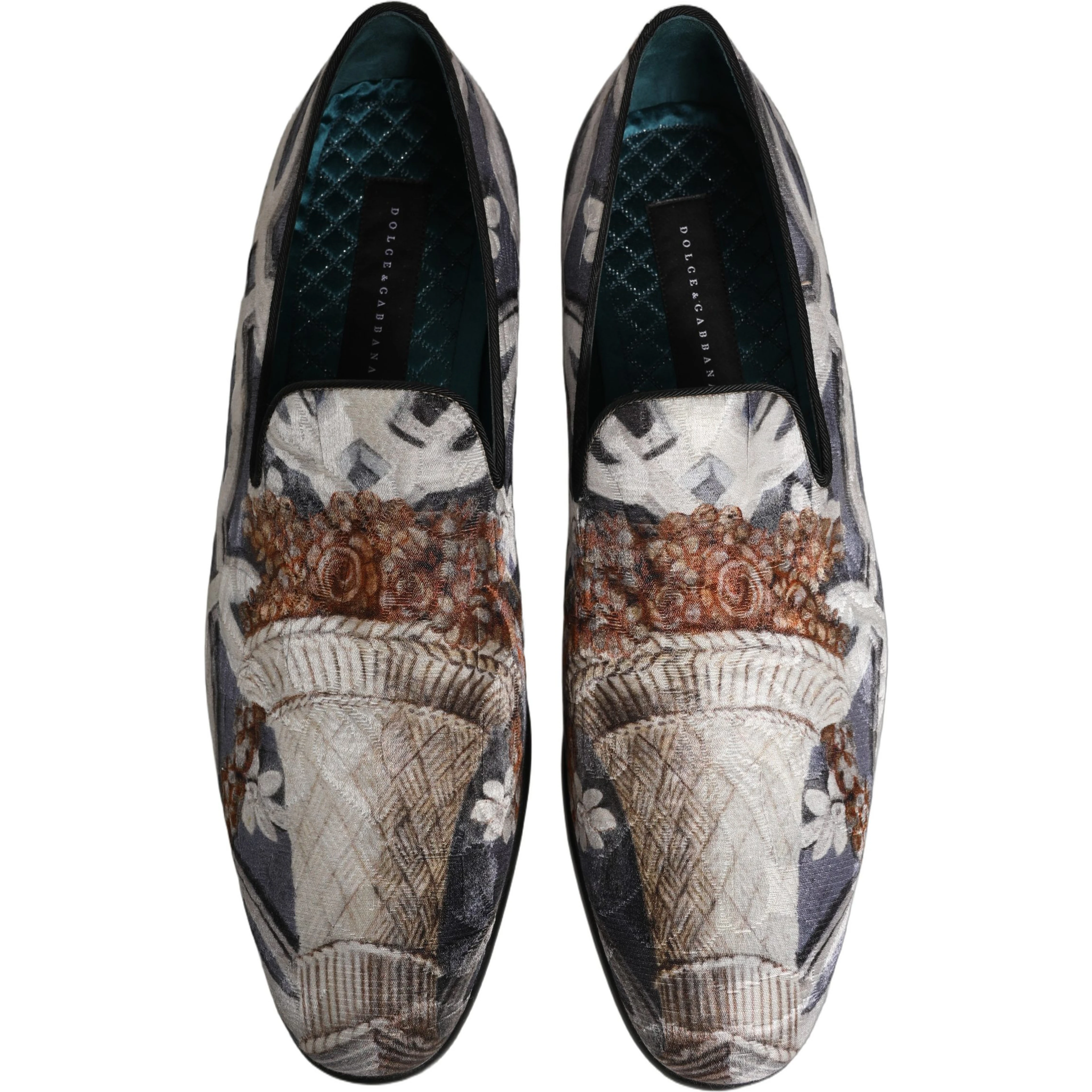 Multicolor Floral Tapestry Embroidery Loafer Shoes