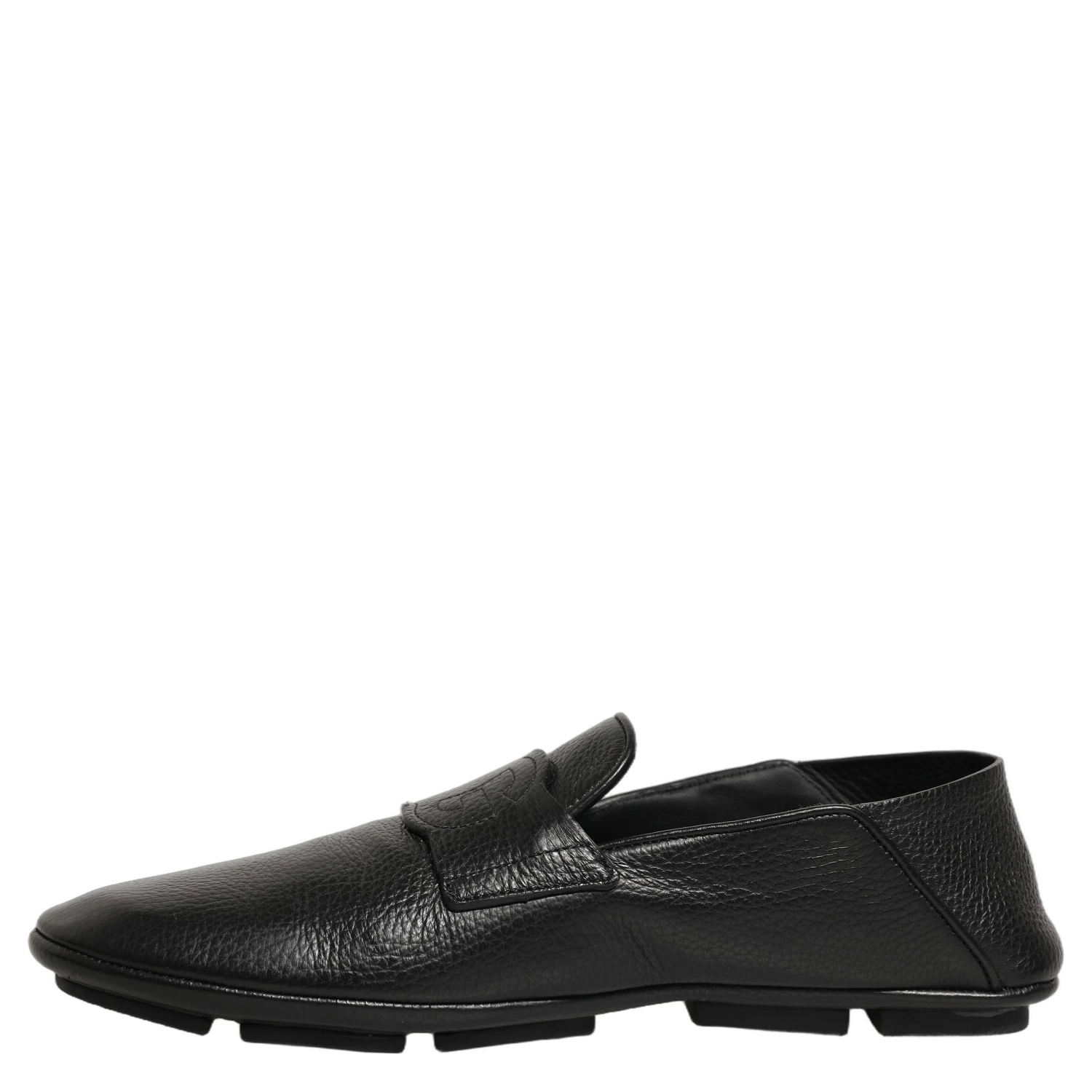 Black Deerskin Leather Driver Loafers Shoes