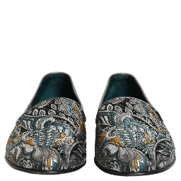 Multicolor Paisley Brocade Men Loafers Shoes