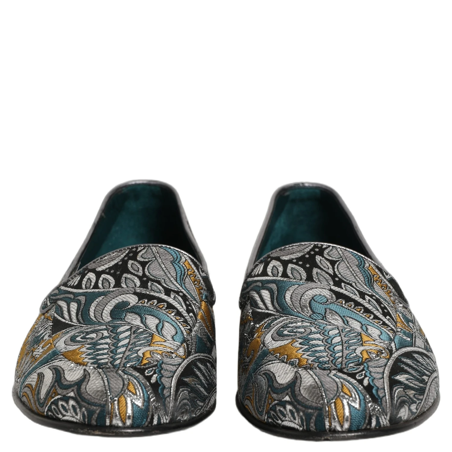 Multicolor Paisley Brocade Men Loafers Shoes