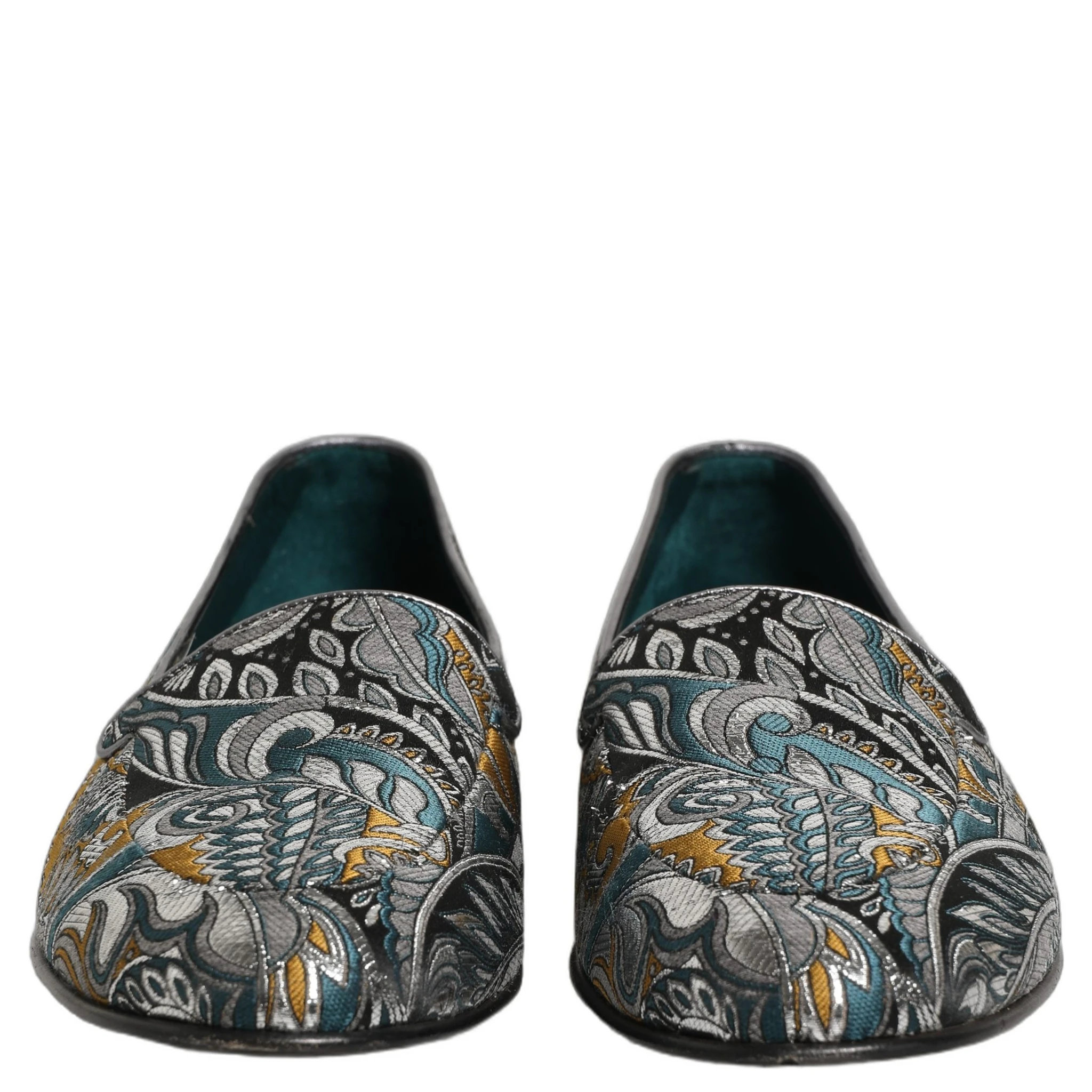 Multicolor Paisley Brocade Men Loafers Shoes