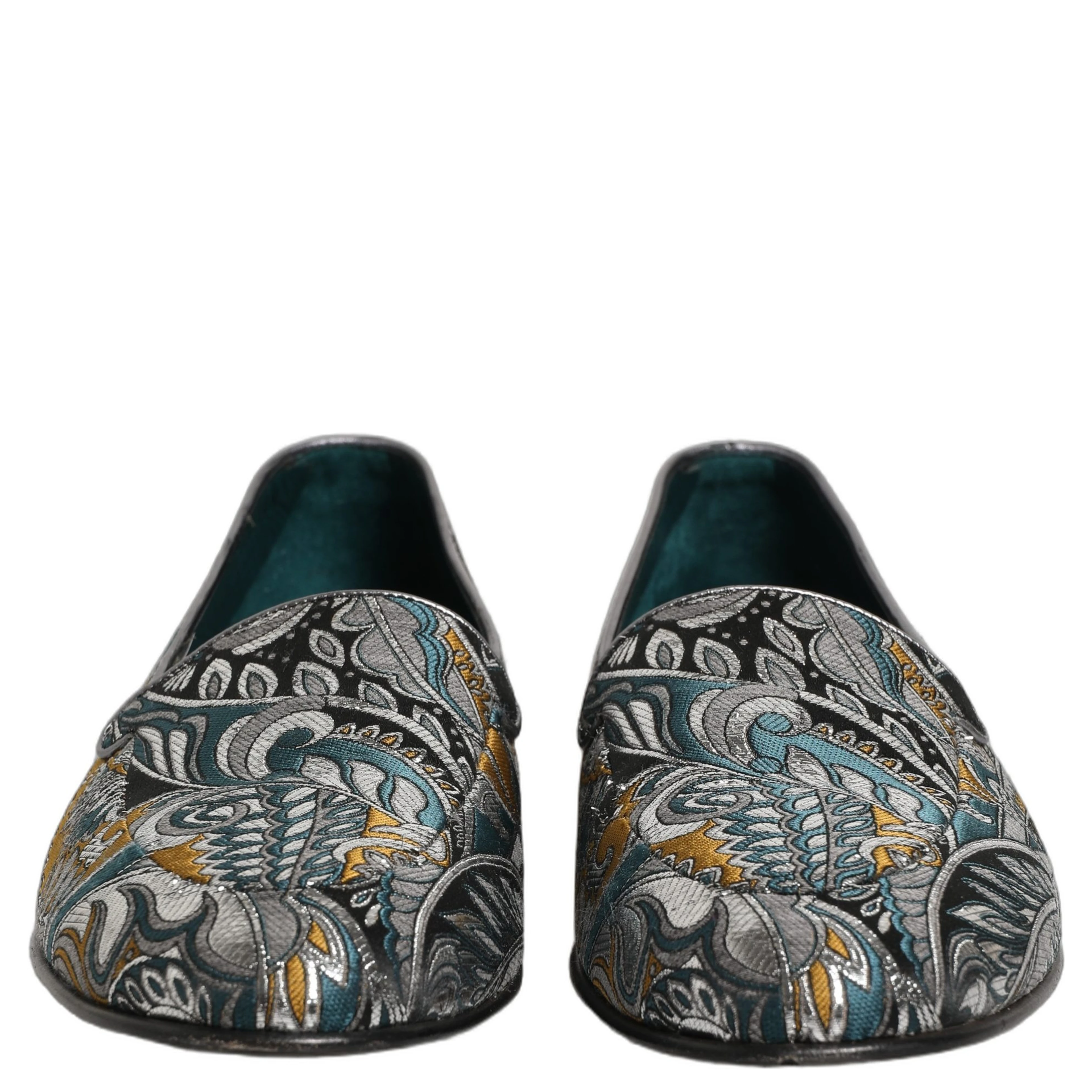Multicolor Paisley Brocade Men Loafers Shoes