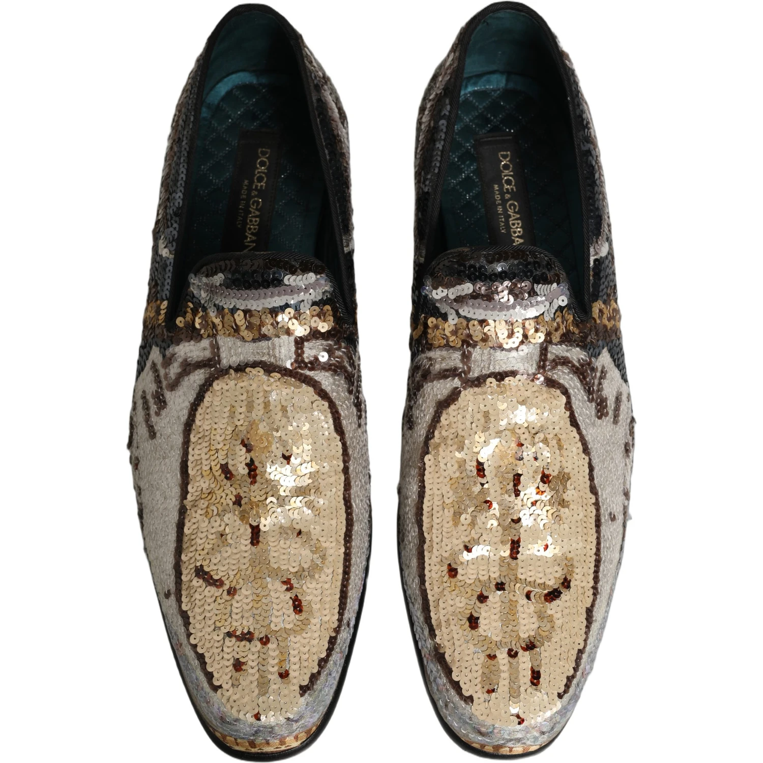 Multicolor Embroidered Sequin Loafers Shoes