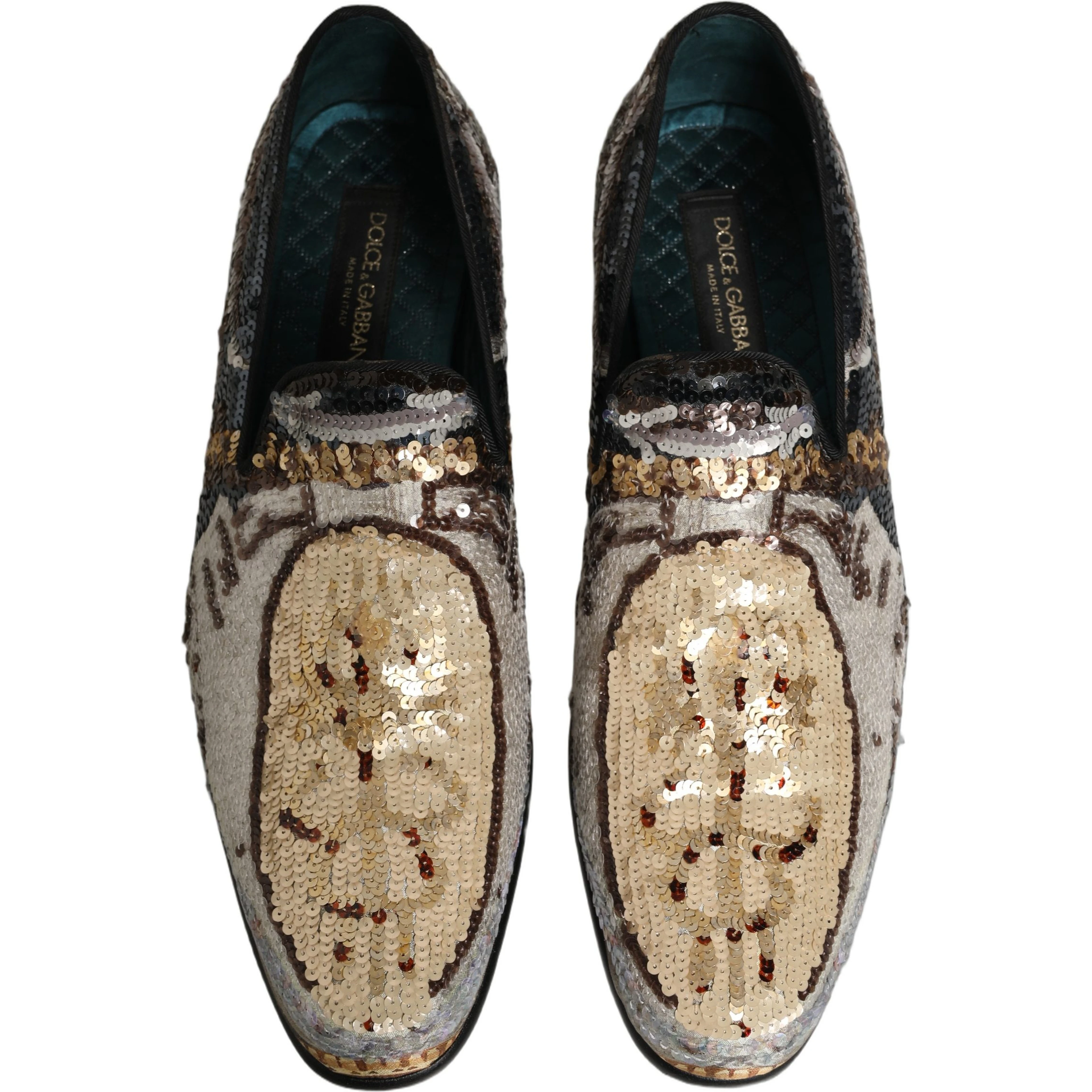 Multicolor Embroidered Sequin Loafers Shoes