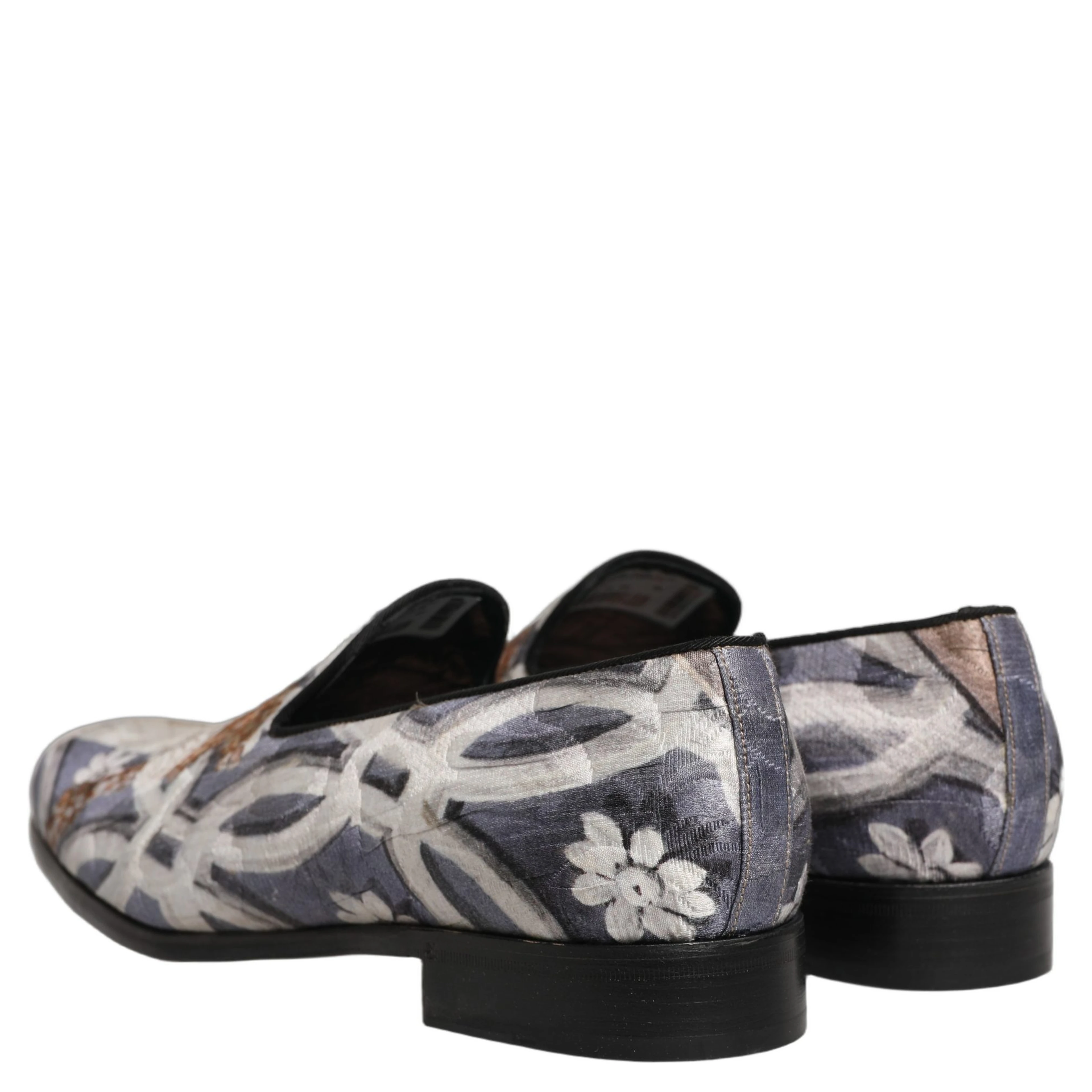 Multicolor Floral Tapestry Embroidery Loafer Shoes