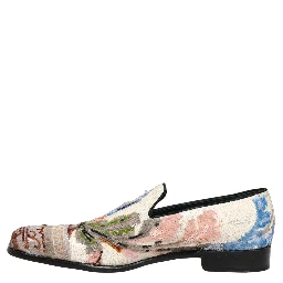 Multicolor Sequin Embroidered Loafers Shoes