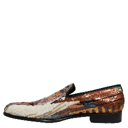 Multicolor Embroidered Sequin Loafers Shoes