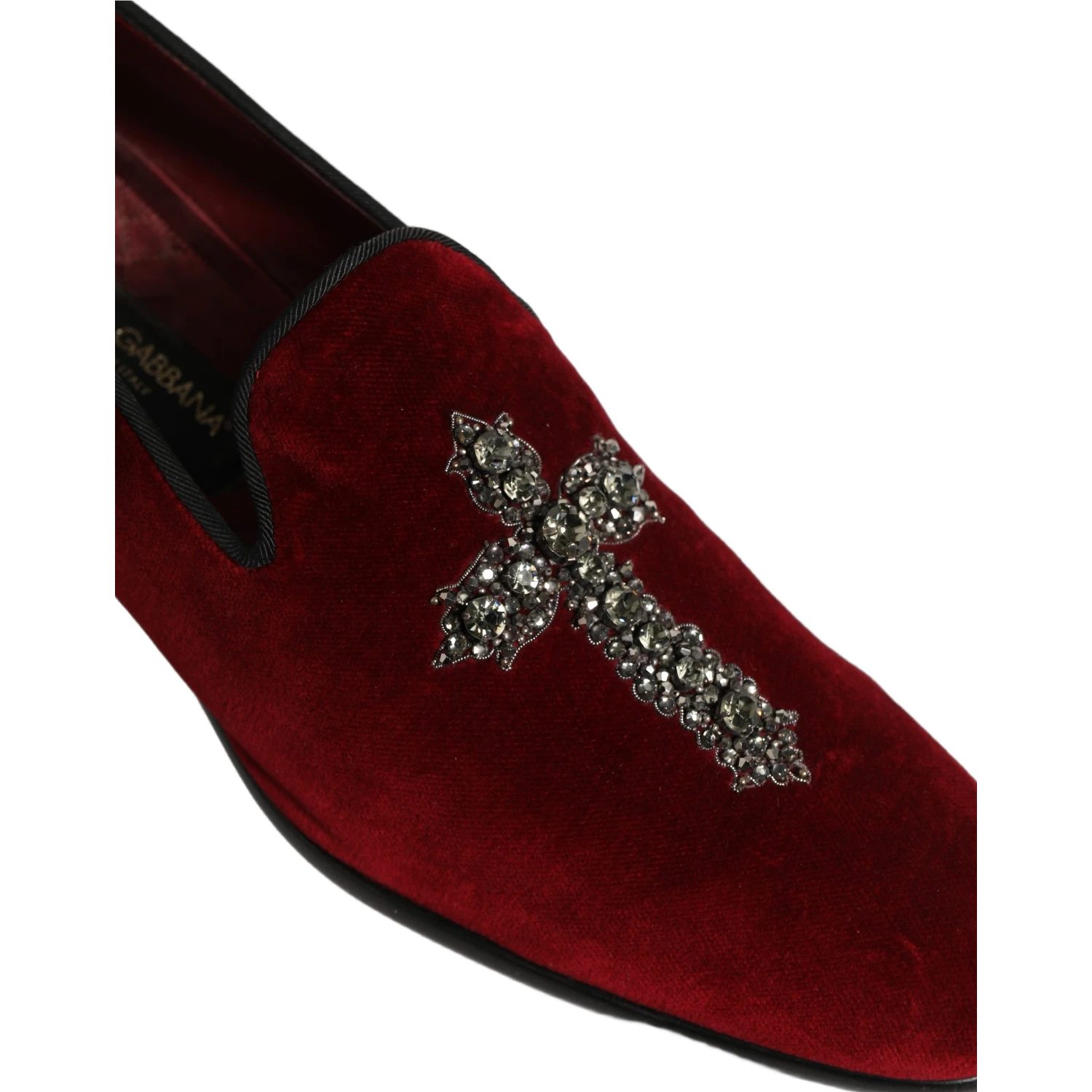 Maroon Suede Cross Slip On Dress Loafers Shoes