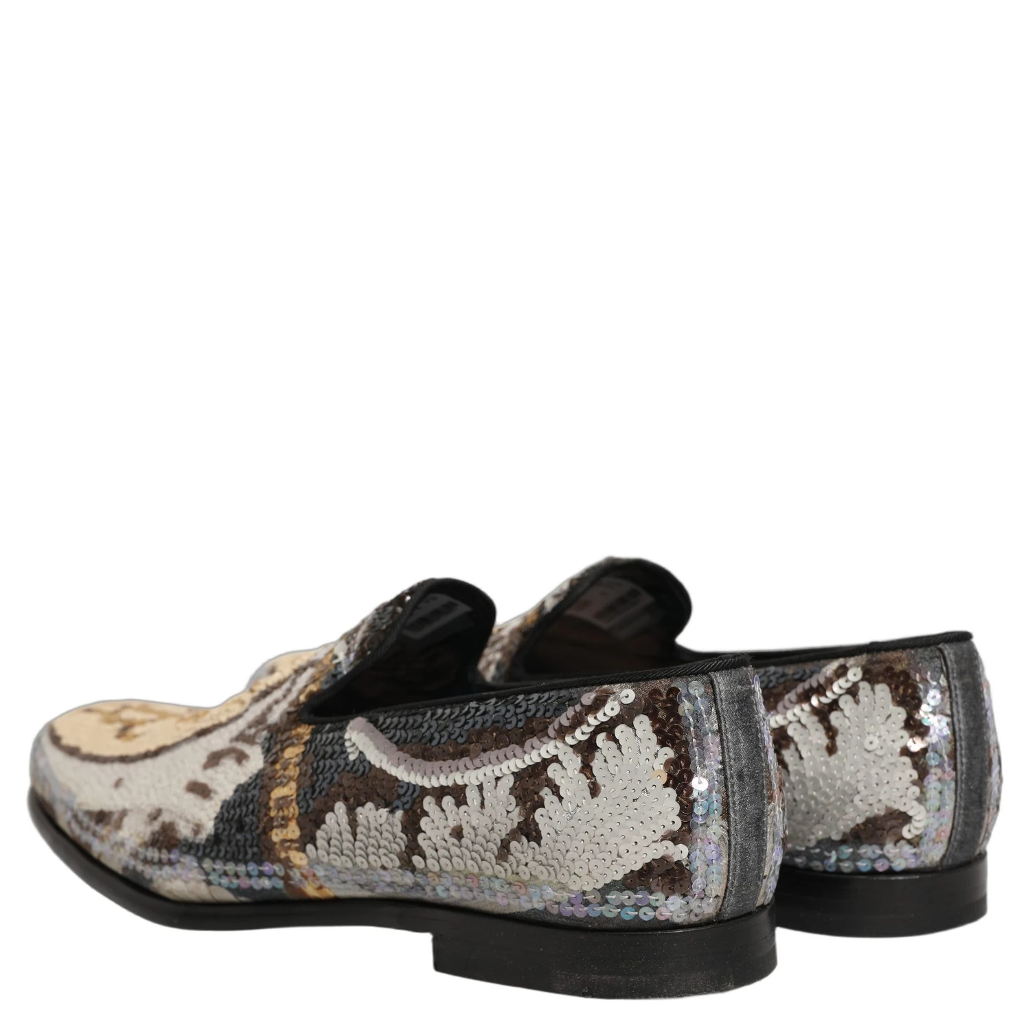 Multicolor Embroidered Sequin Loafers Shoes