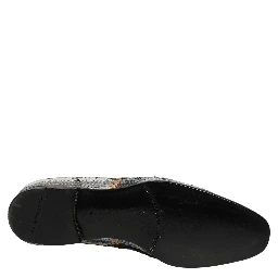 Multicolor Embroidered Sequin Loafers Shoes