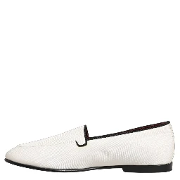 White Velvet Slip On Men Flats Loafers Shoes
