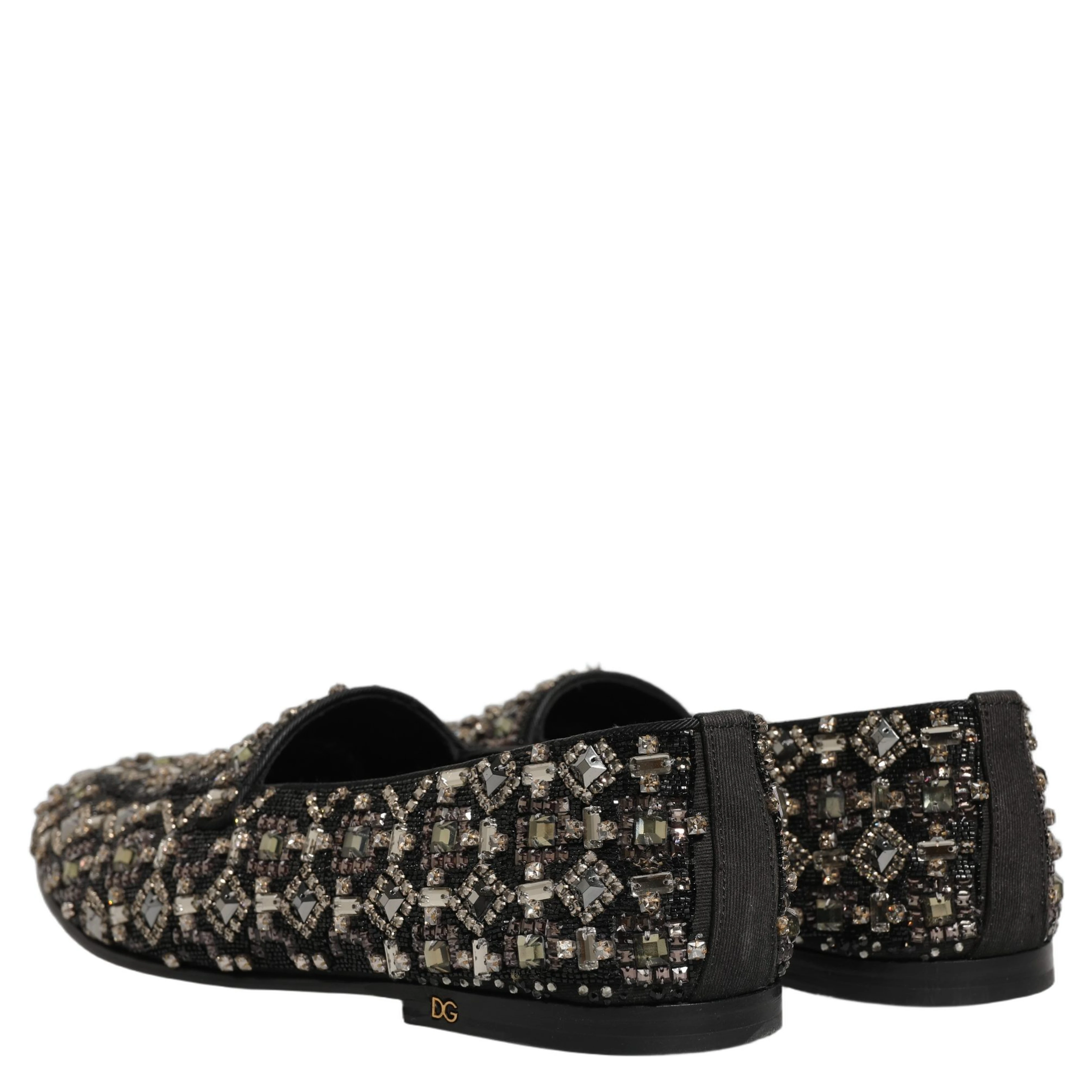 Silver Leather Logo Slip On Loafers Shoes