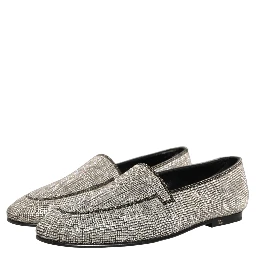 Silver Crystal Embellished Men Loafers Shoes