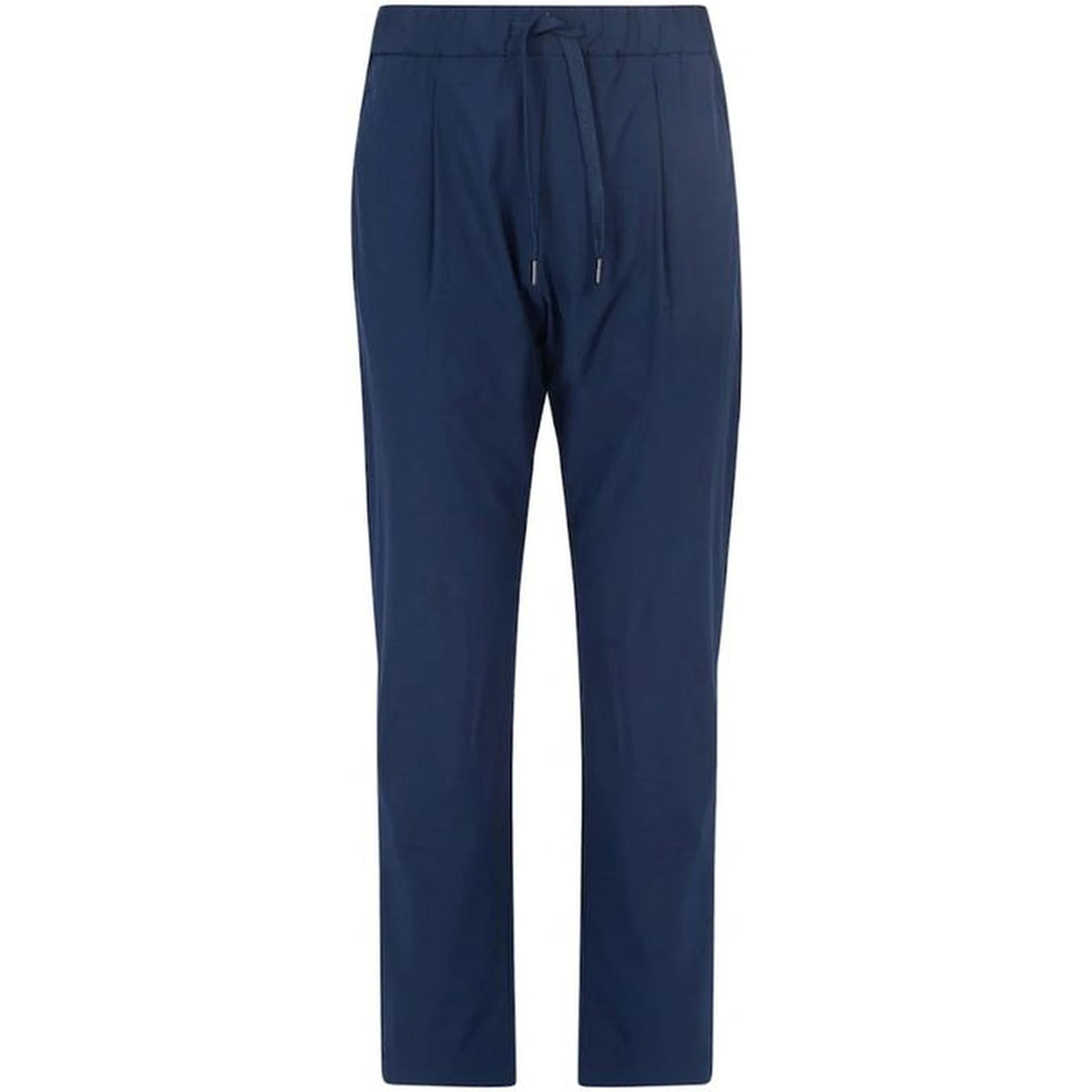 Blue Elastane Casual Pants