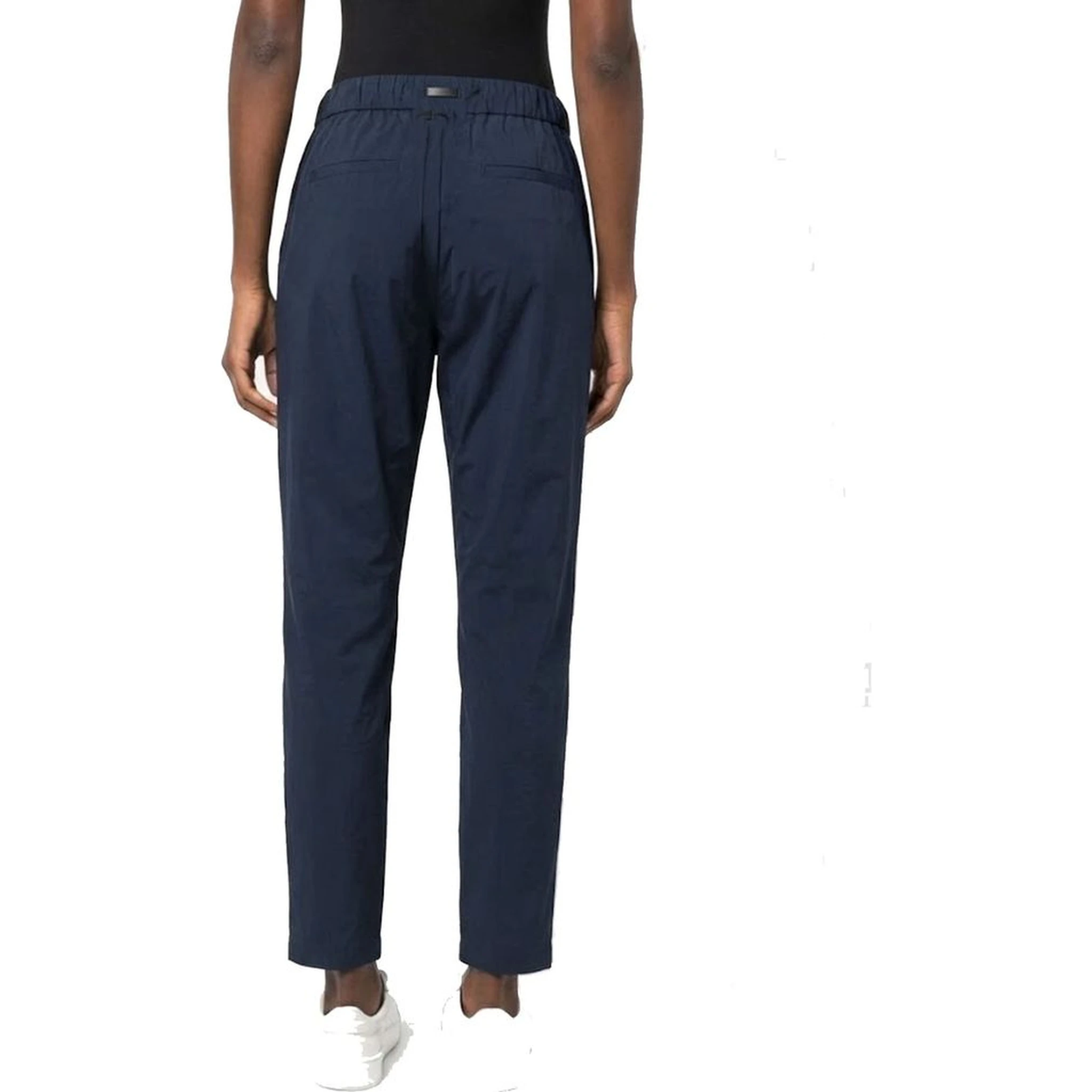 Blue Elastane Casual Pants