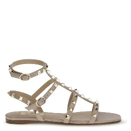 Pink Calf Leather Bos Taurus Flat Sandals