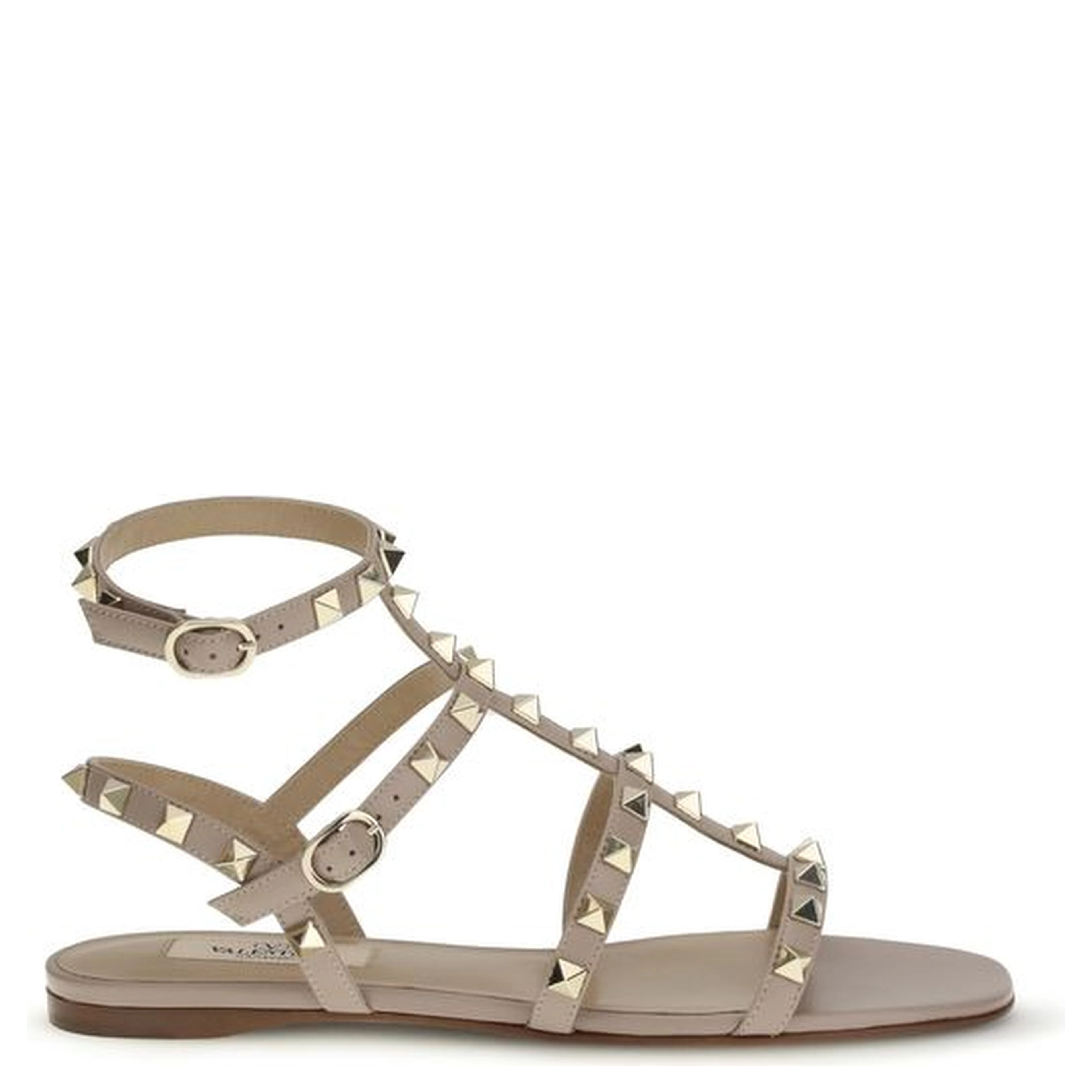 Pink Calf Leather Bos Taurus Flat Sandals