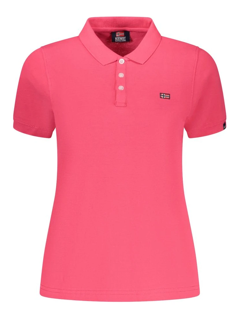 Pink Cotton Polo Shirt