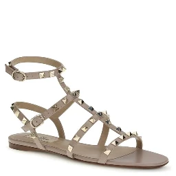 Pink Calf Leather Bos Taurus Flat Sandals