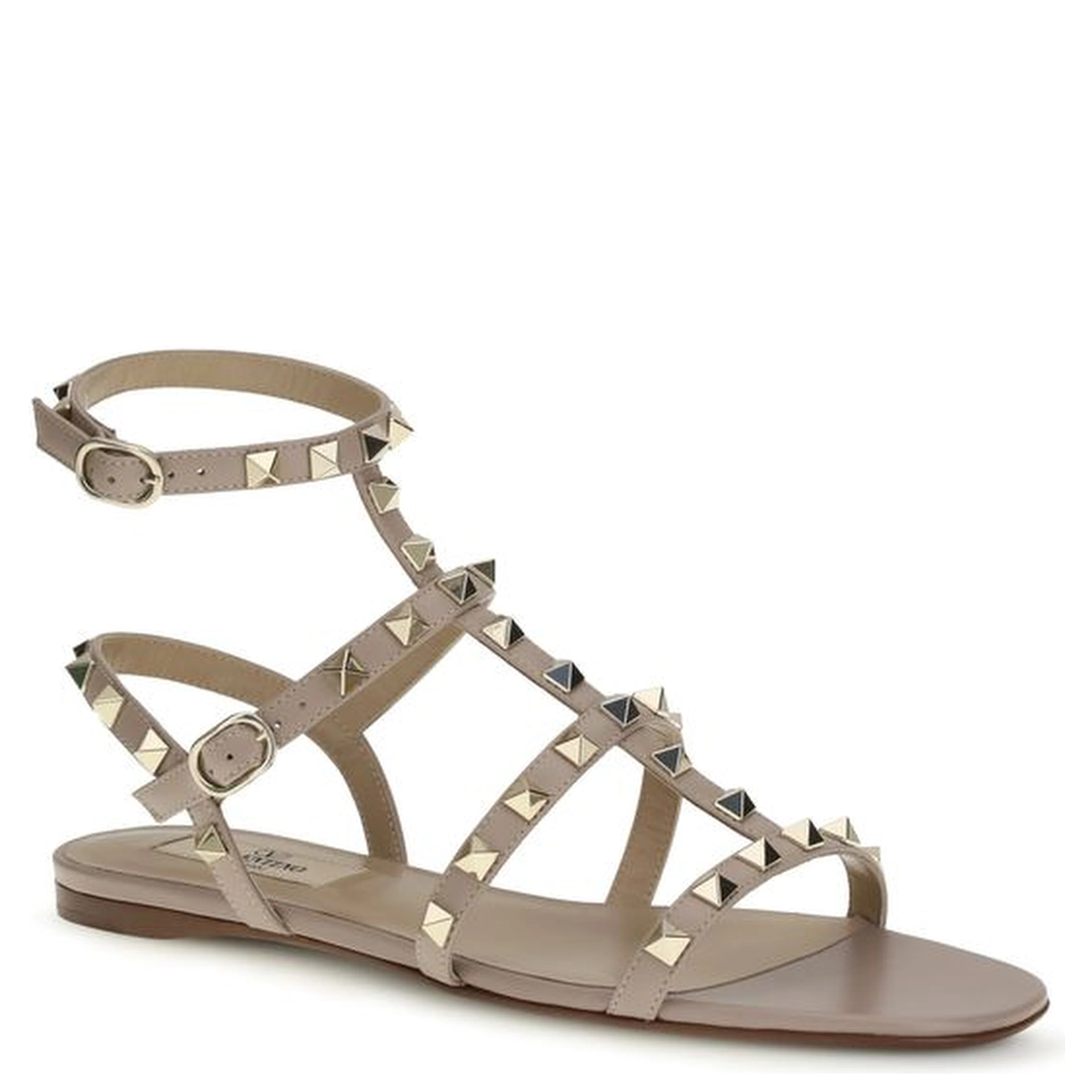 Pink Calf Leather Bos Taurus Flat Sandals