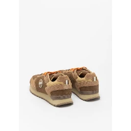 Brown Leather Low Top Sneakers