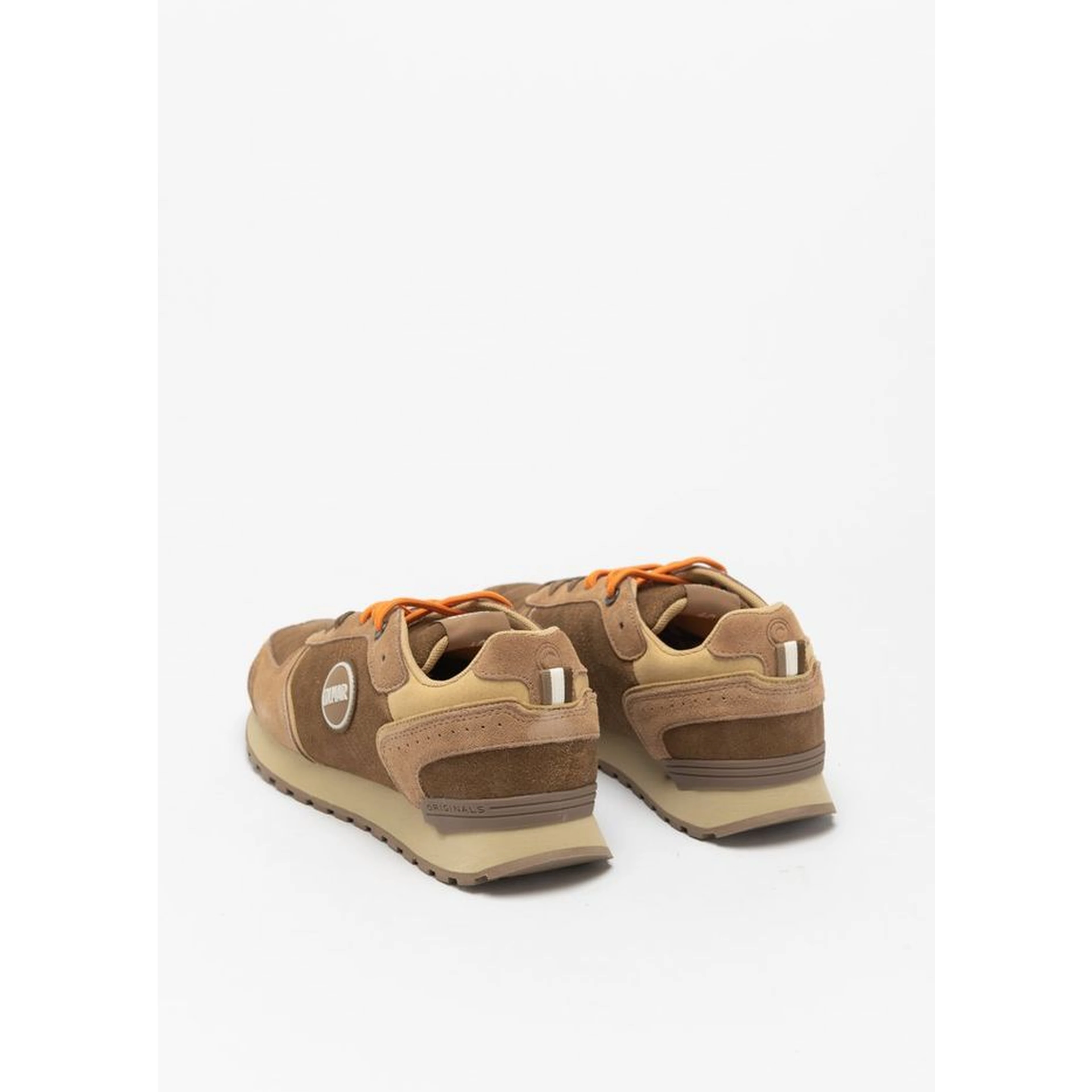 Brown Leather Low Top Sneakers