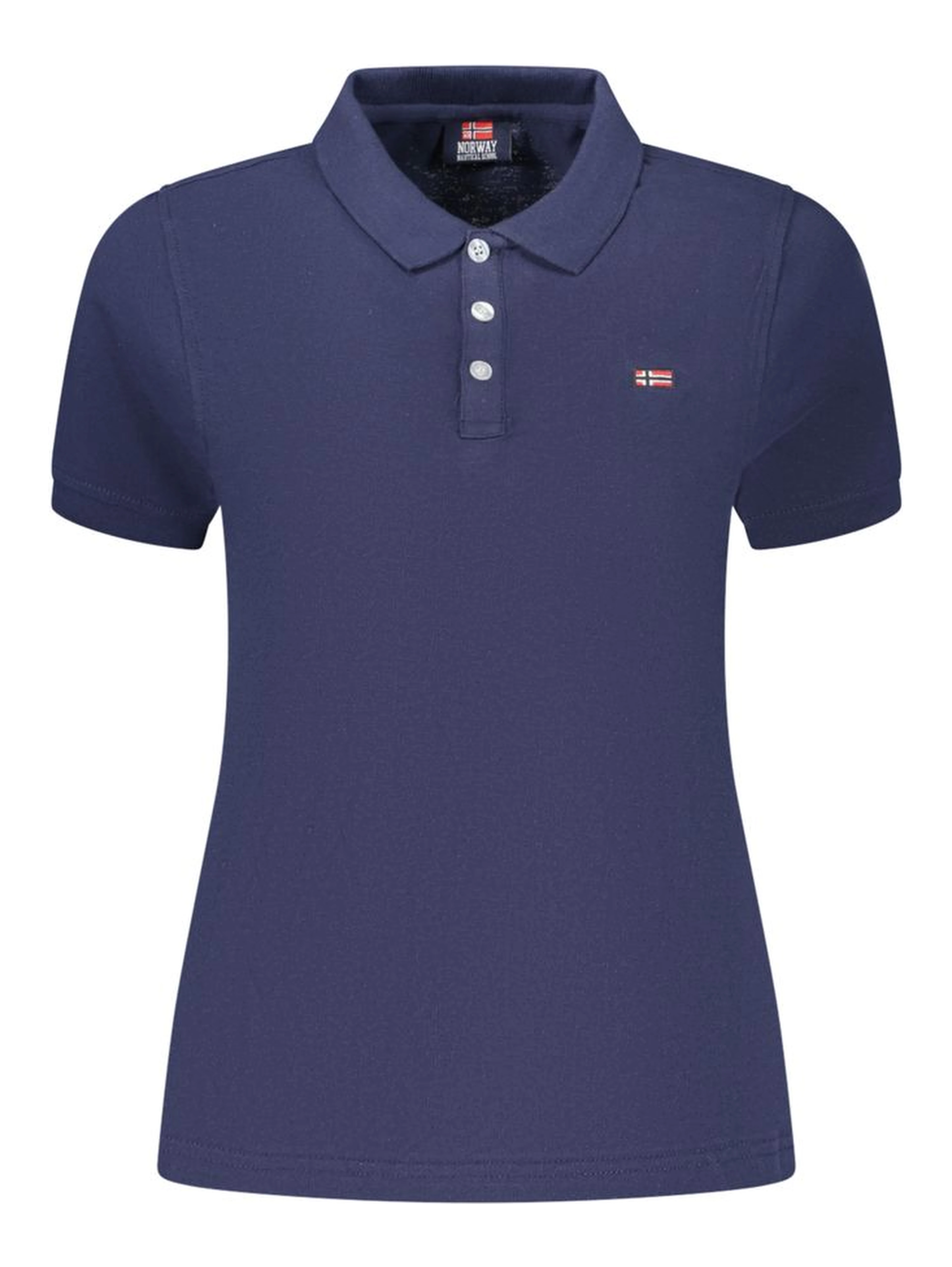 Blue Cotton Polo Shirt