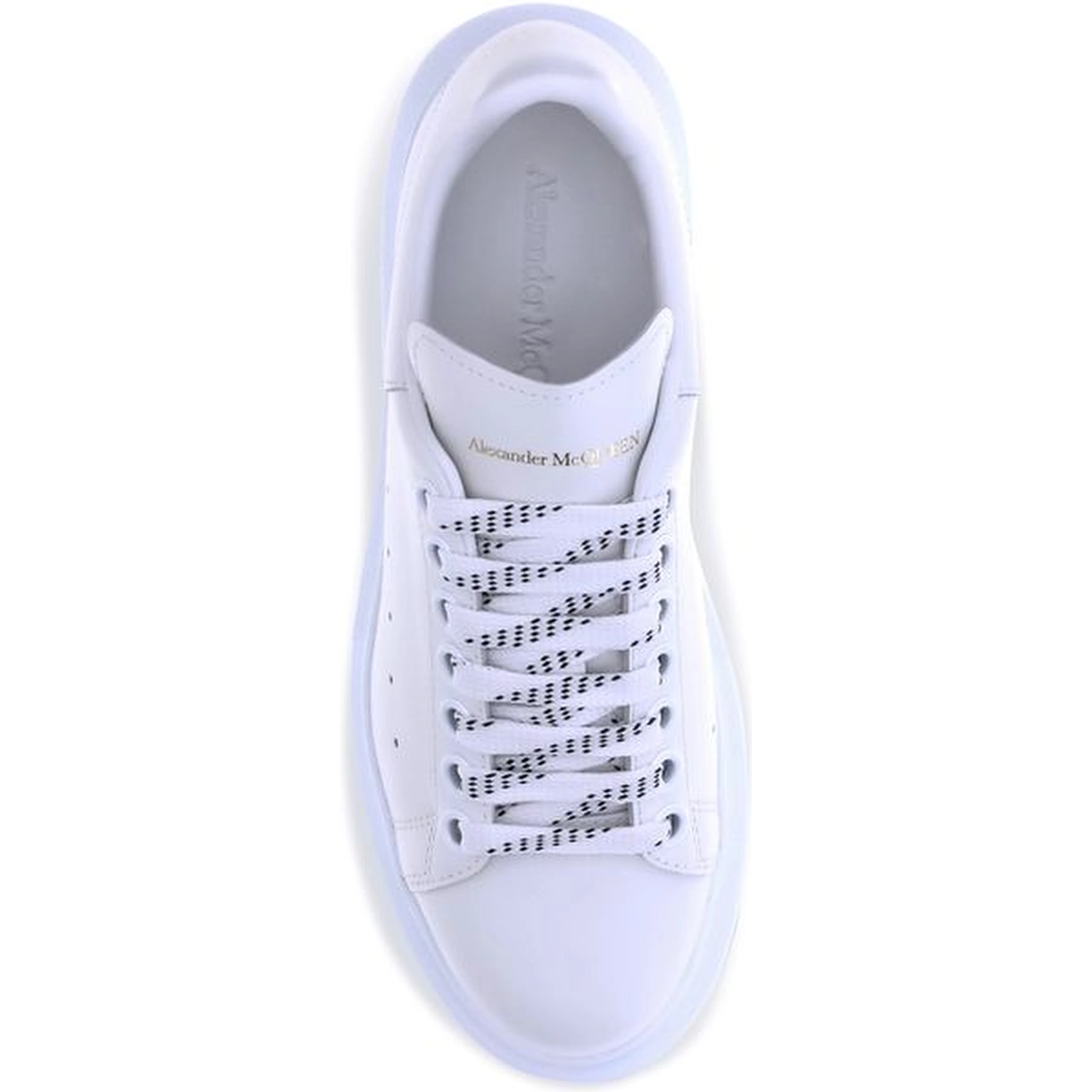 White Calf Leather Bos Taurus Platform Sneakers