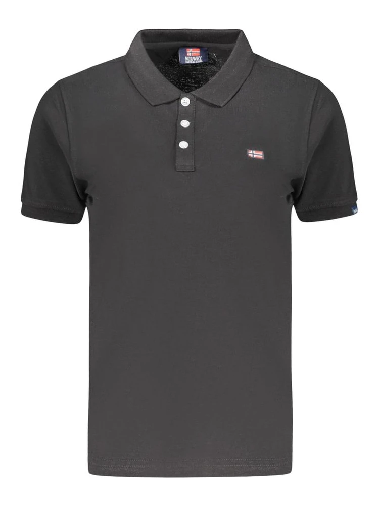 Black Cotton Polo Shirt