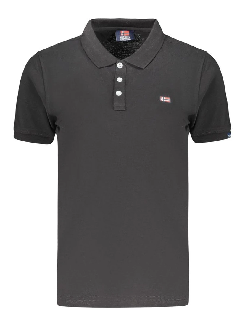 Black Cotton Polo Shirt
