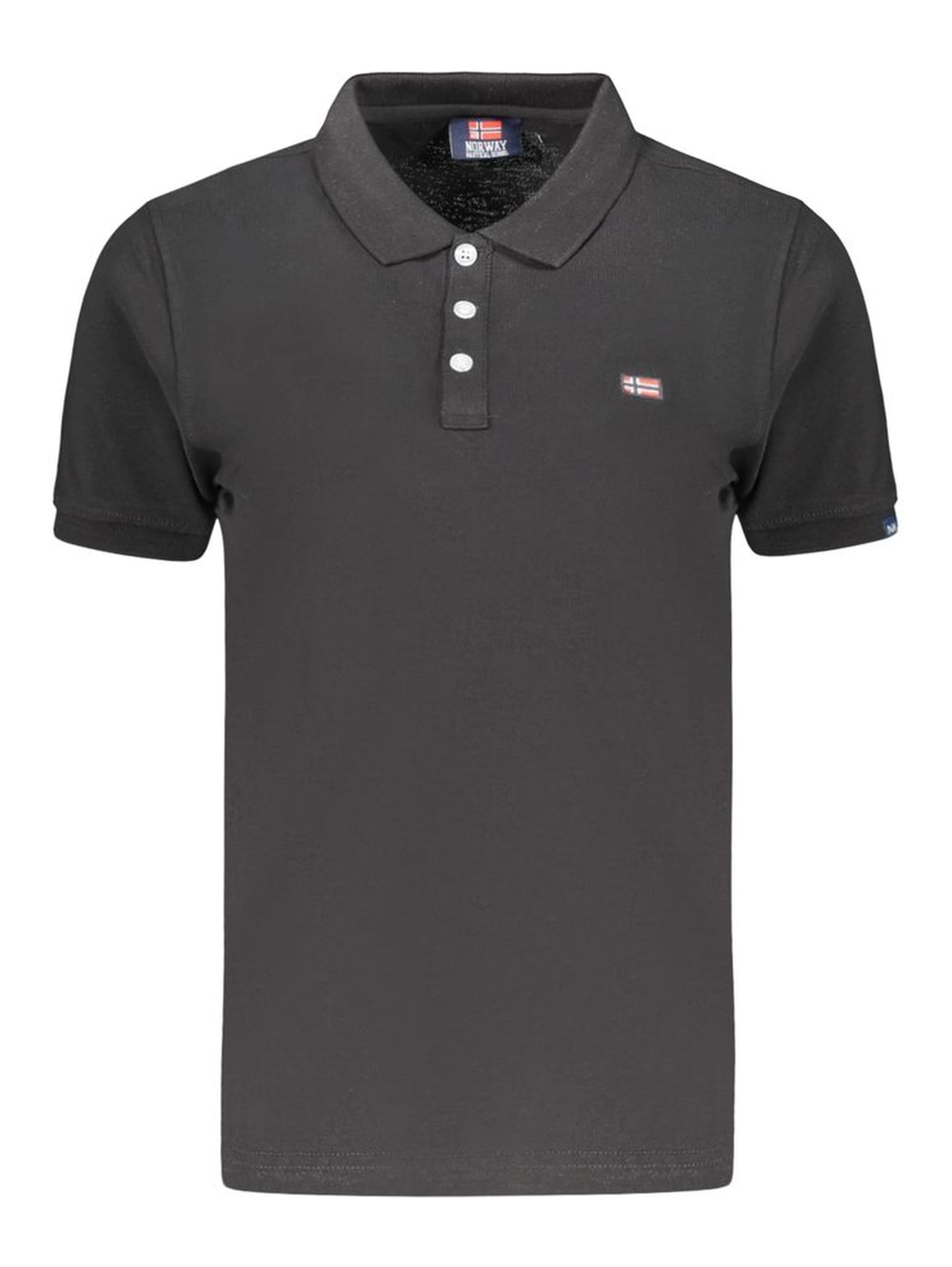 Black Cotton Polo Shirt